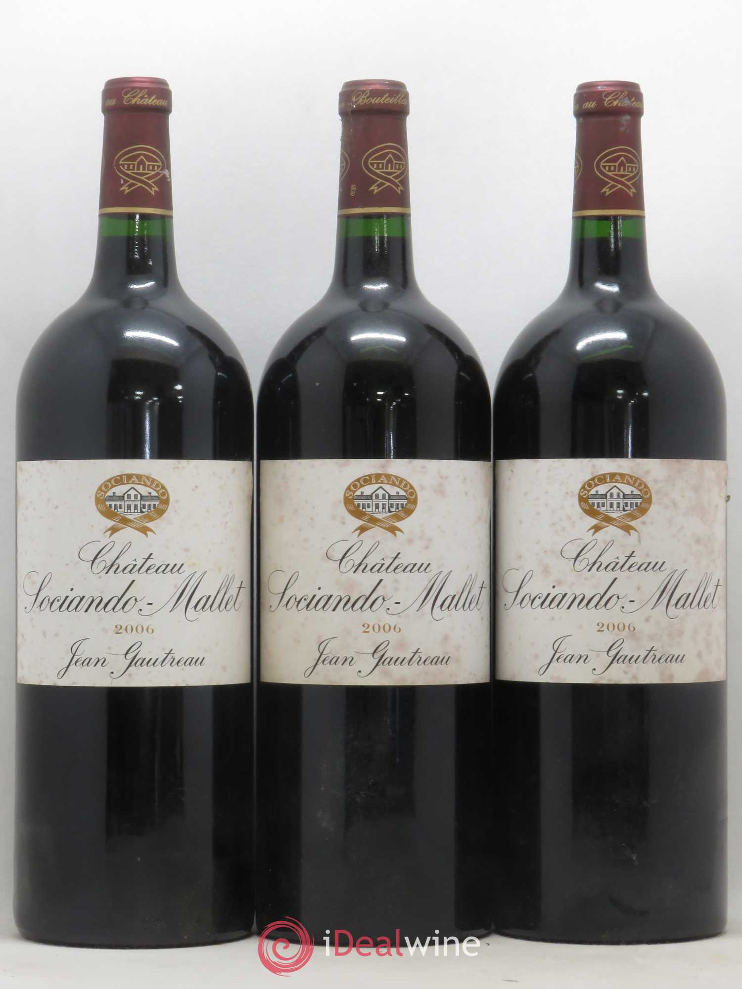 Château Sociando Mallet 2006 - Lot de 3 magnums - 0