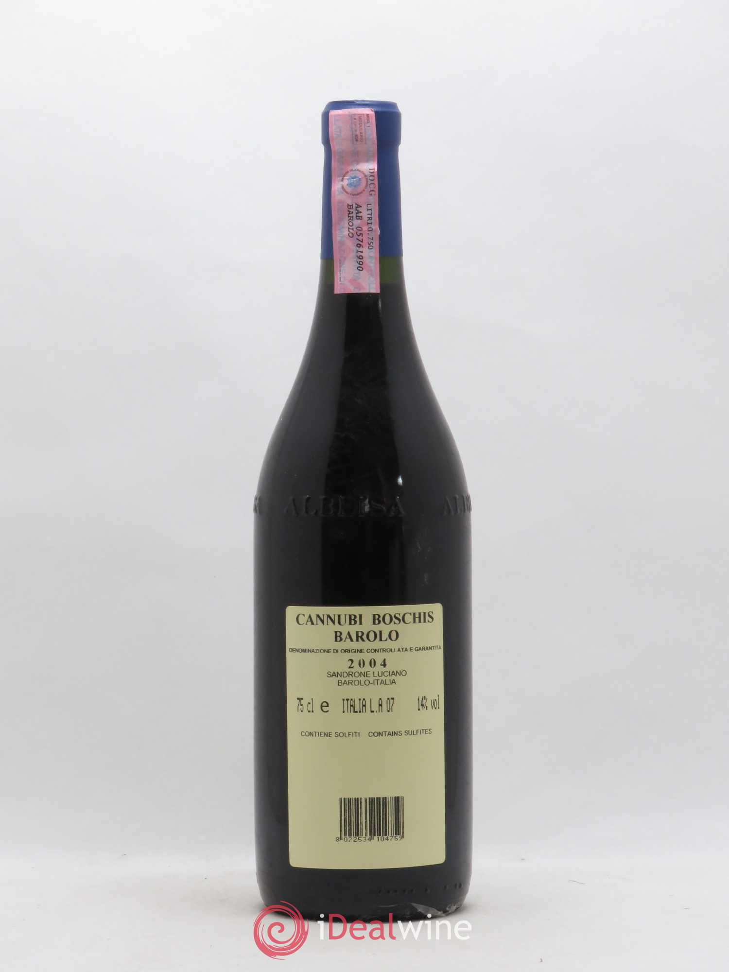 Barolo DOCG Aleste (anciennement Cannubi Boschis) Luciano Sandrone 2004 - Lot de 1 bouteille - 1