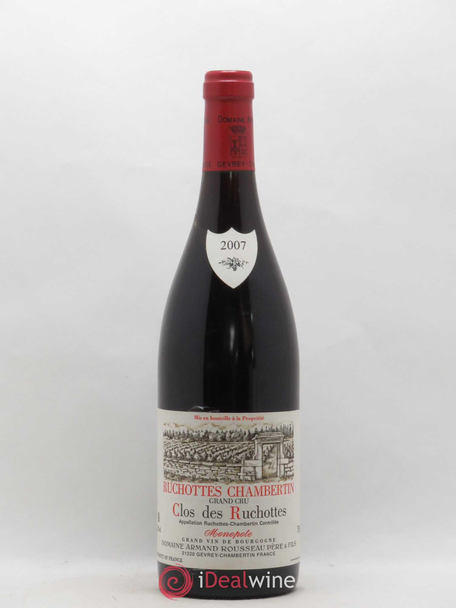 Ruchottes-Chambertin Grand Cru Clos des Ruchottes Armand Rousseau (Domaine) 2007 - Lot de 1 bouteille - 0
