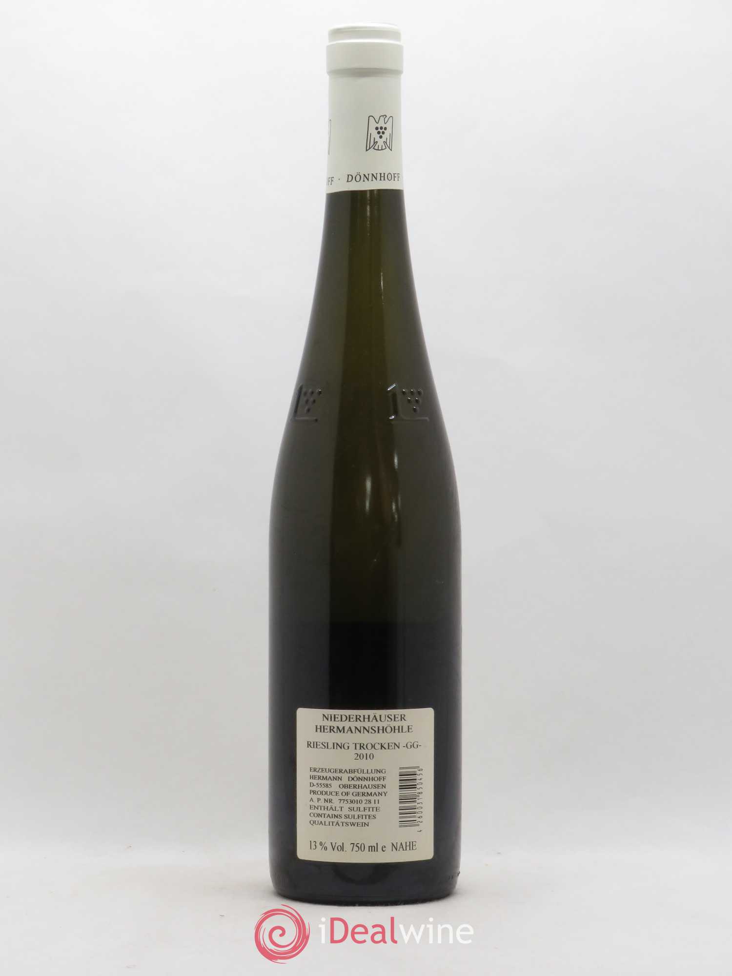 Riesling Niederhauser Hermannshohle Trocken GG Donnhoff 2010 - Lotto di 1 bottiglia - 1