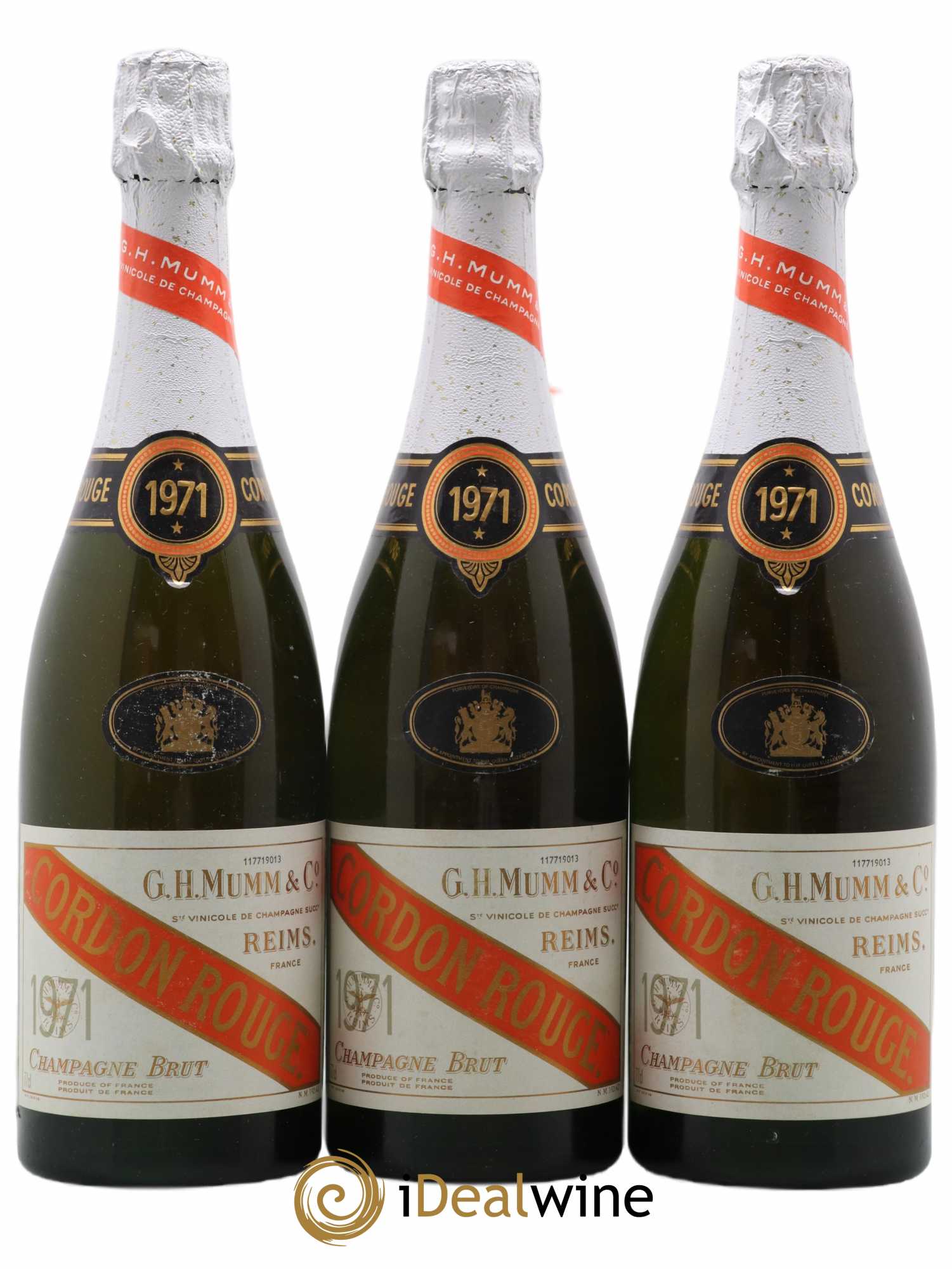 Cordon Rouge Mumm 1971 - Lot de 3 bouteilles - 0