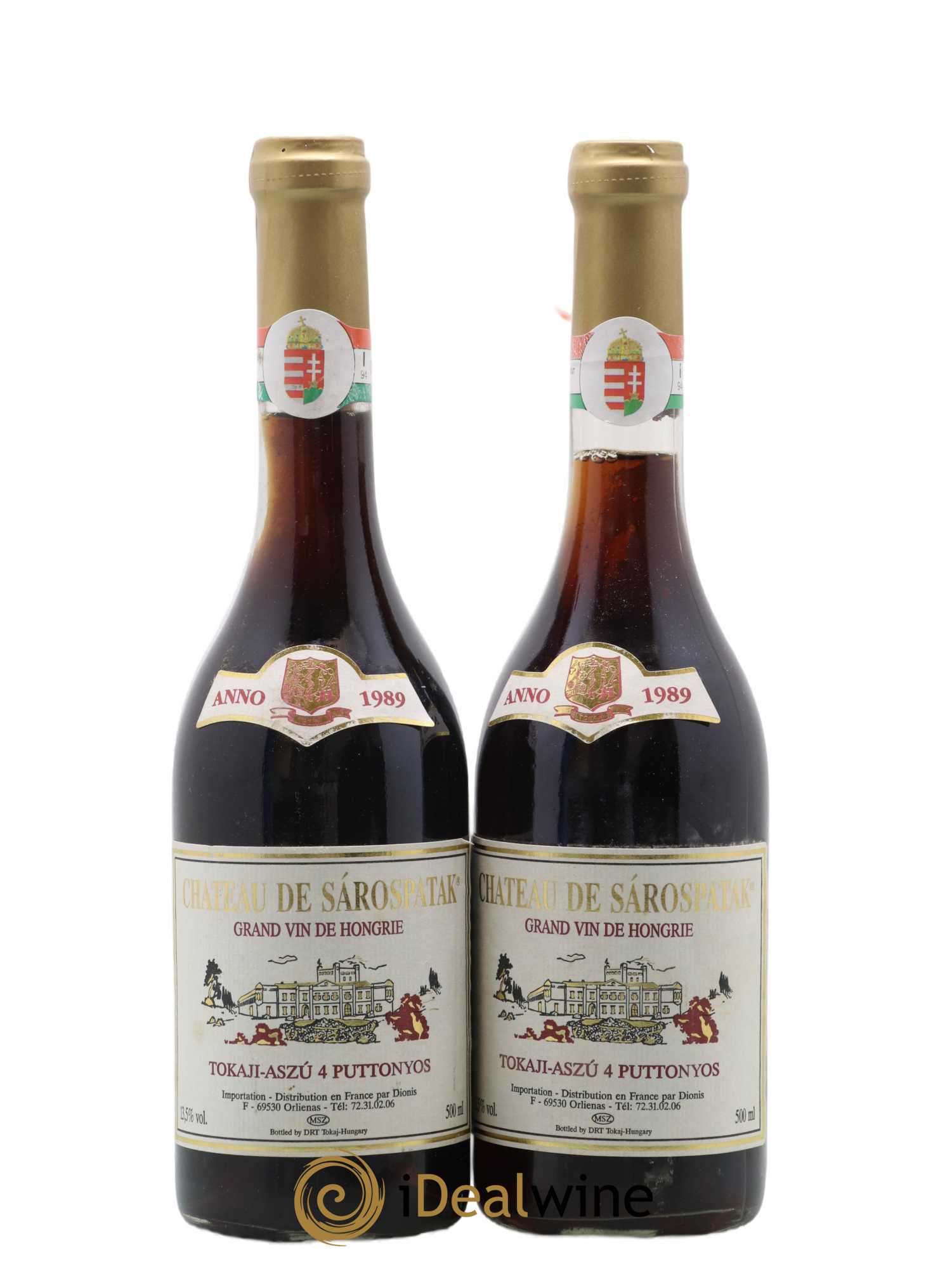 Tokaji 4 Puttonyos Château De Sarospatak 50cl 1989 - Lot de 2 bouteilles - 0