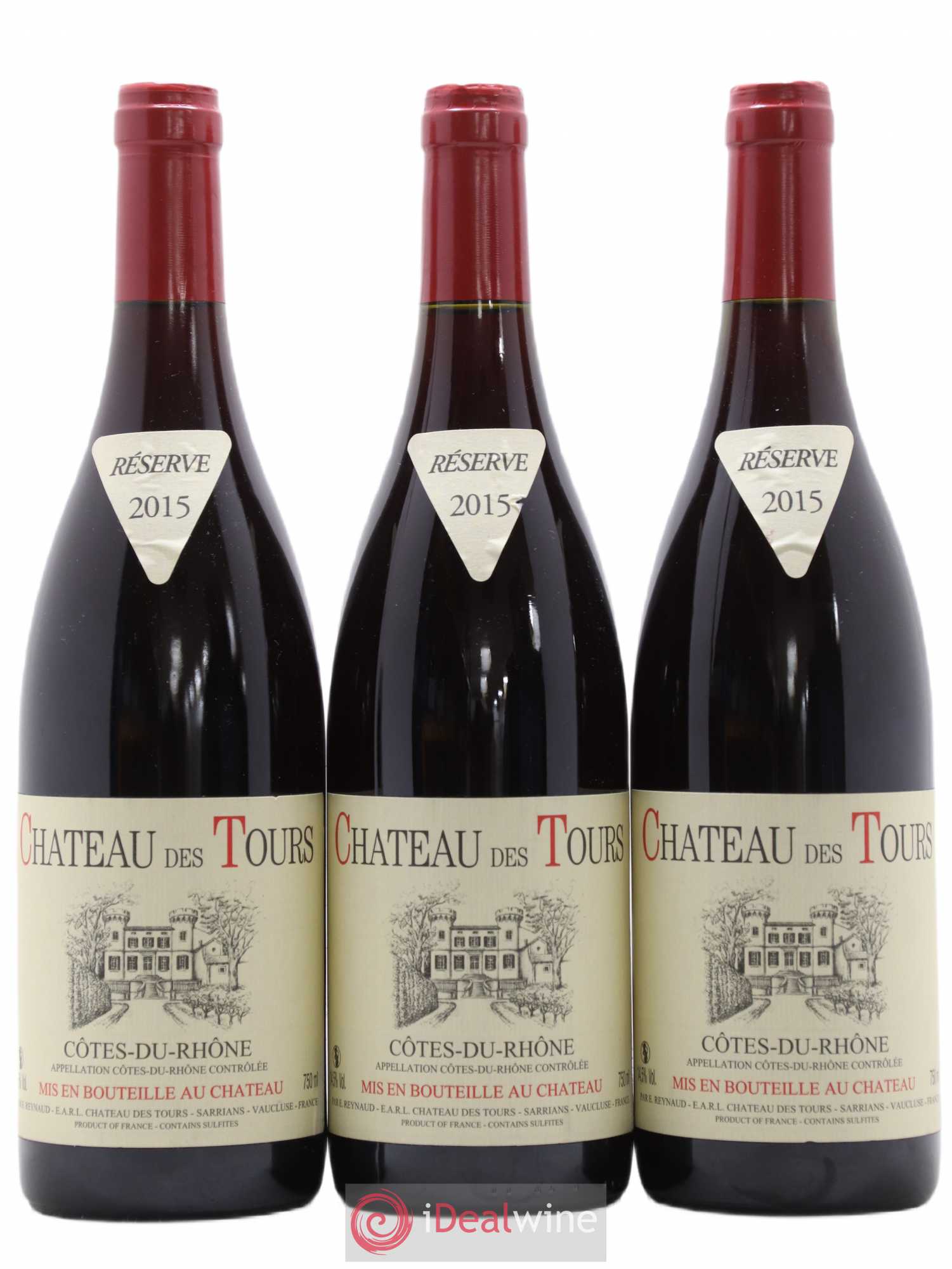 Côtes-du-Rhône Château des Tours Emmanuel Reynaud 2015 - Lot de 3 bouteilles - 0