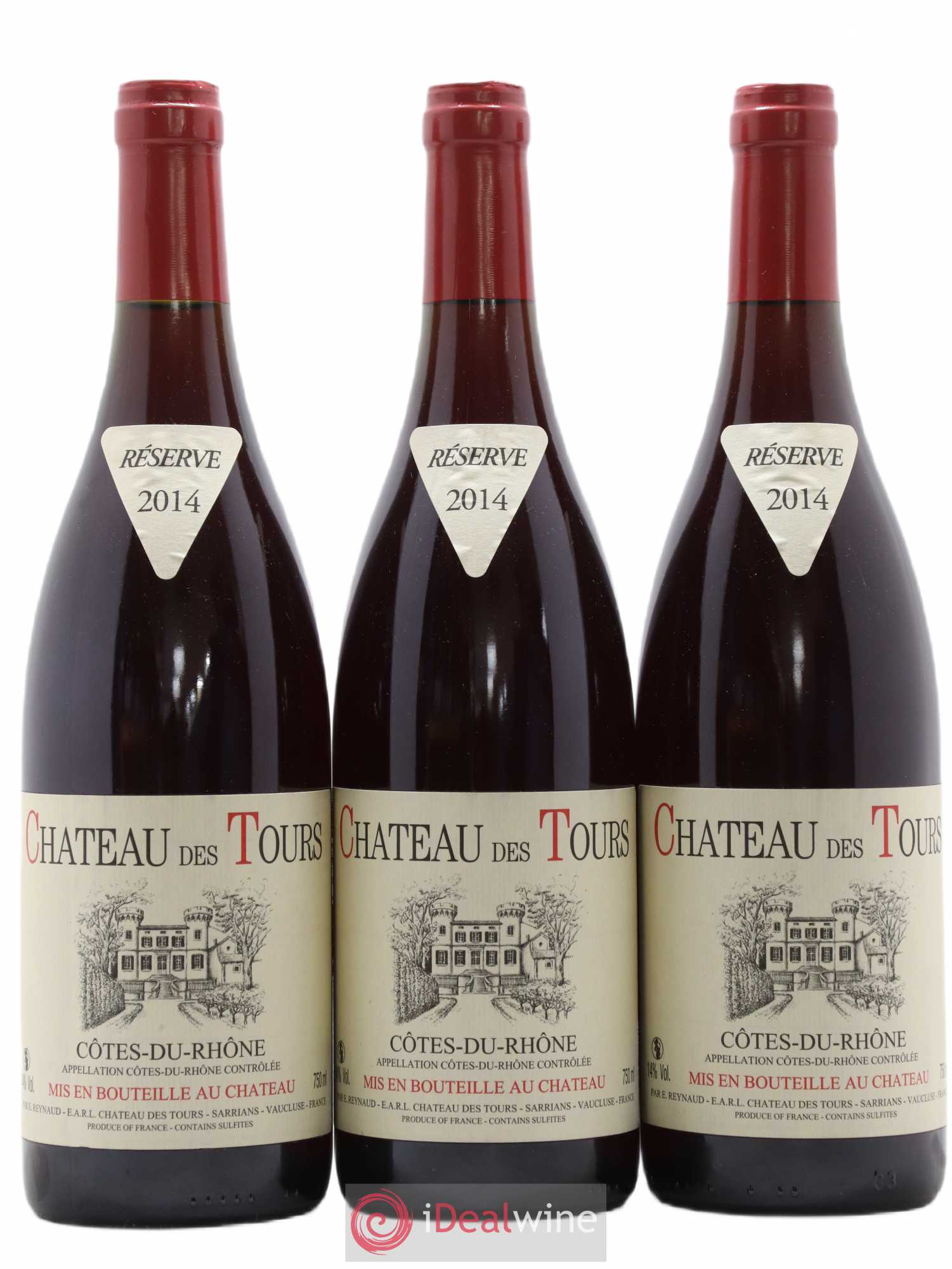 Côtes-du-Rhône Château des Tours Emmanuel Reynaud 2014 - Lot de 3 bouteilles - 0