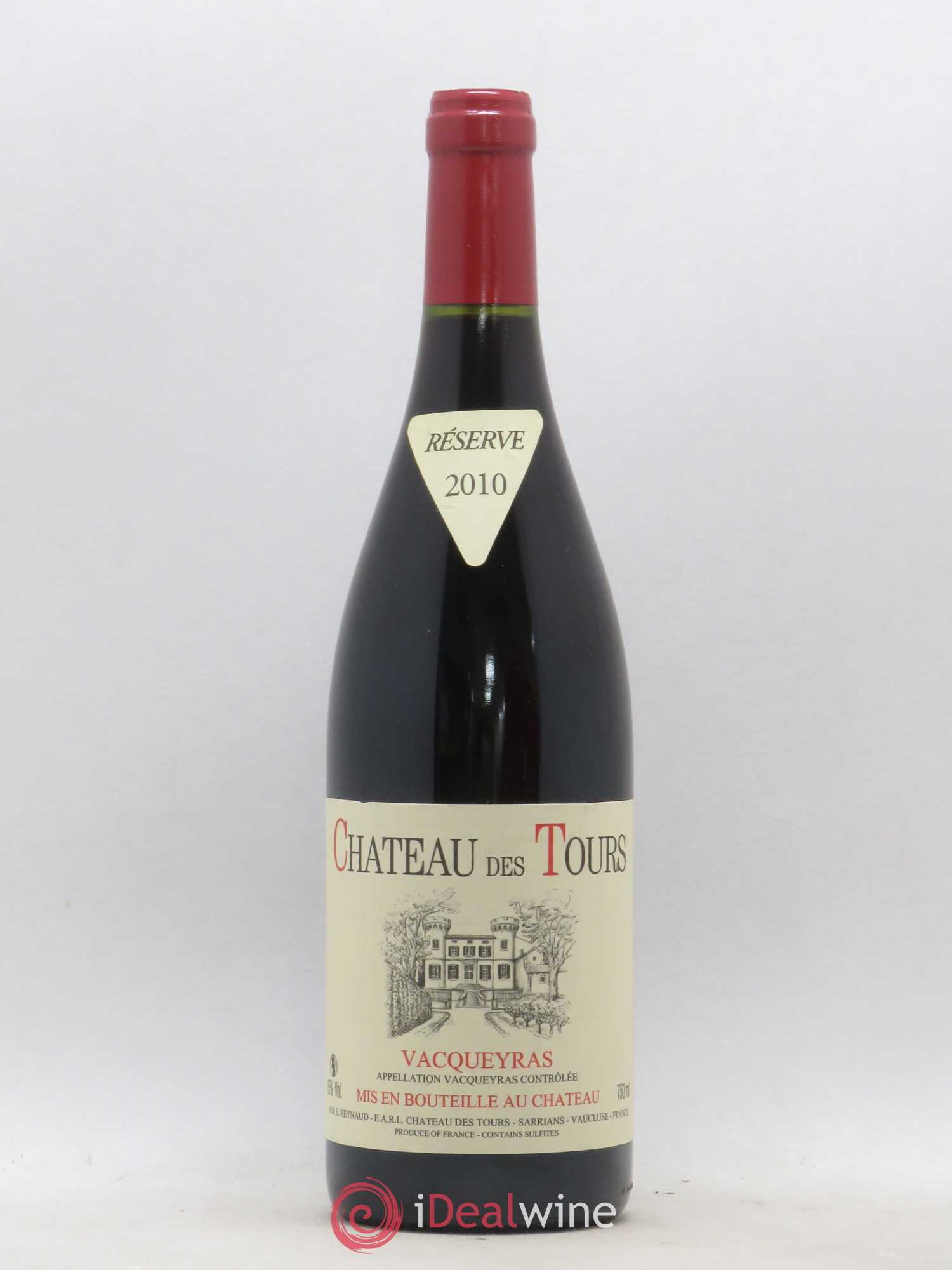 Vacqueyras Château des Tours Emmanuel Reynaud 2010 - Lot de 1 bouteille - 0