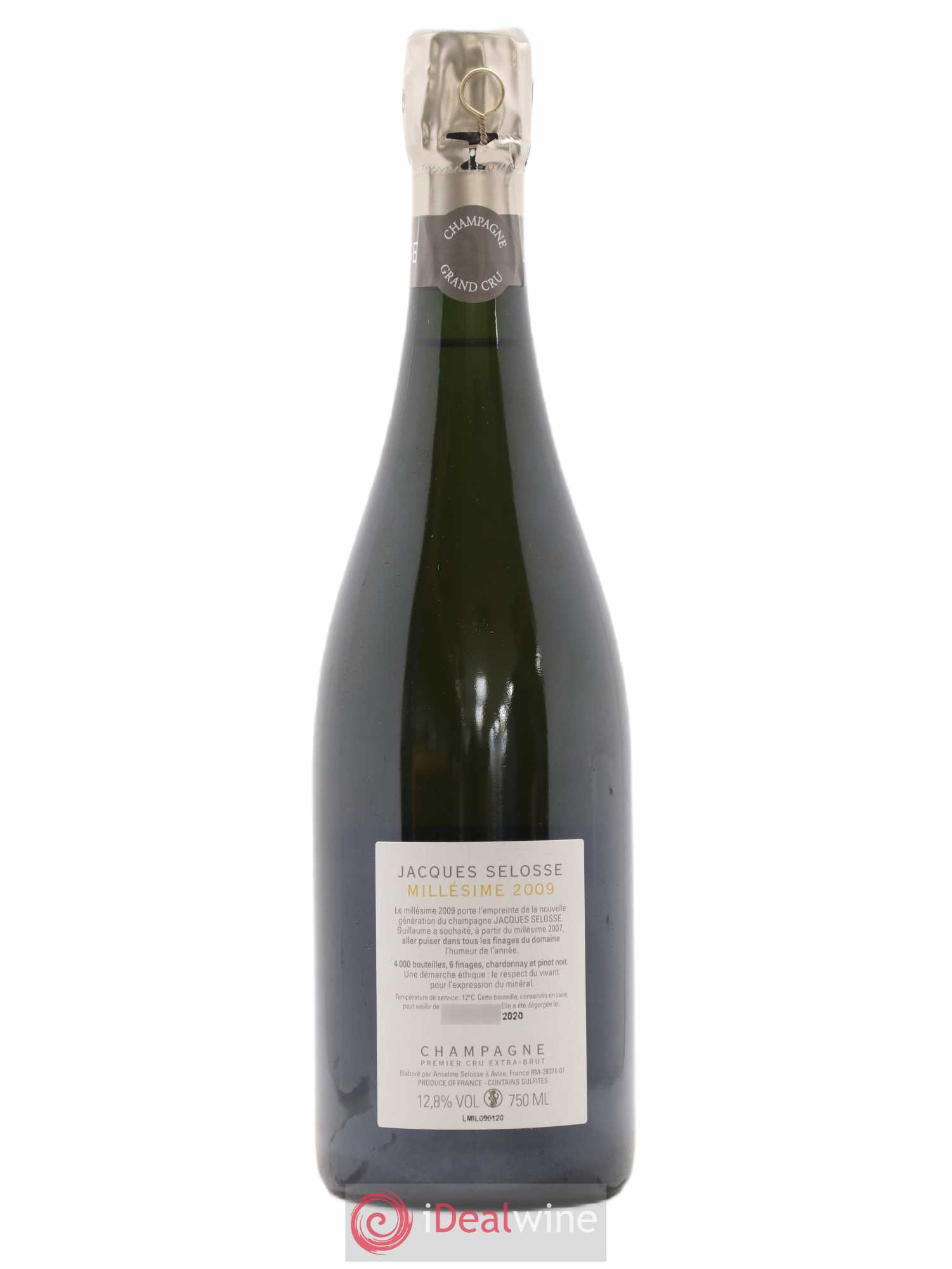 1er Cru Millésimé Extra-Brut Jacques Selosse 2009 - Lot de 1 bouteille - 1