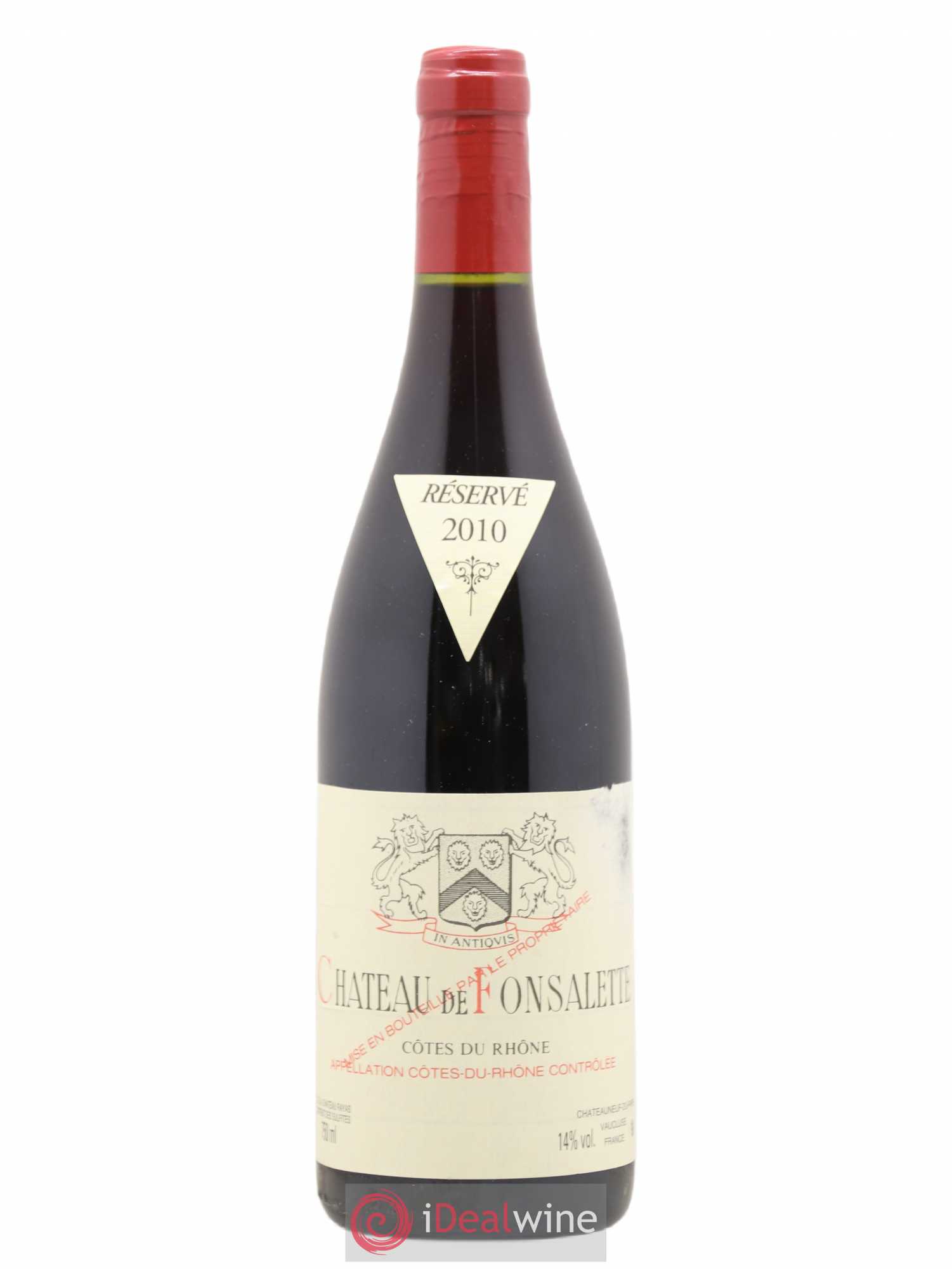 Côtes-du-Rhône Château de Fonsalette Emmanuel Reynaud 2010 - Lot de 1 bouteille - 0