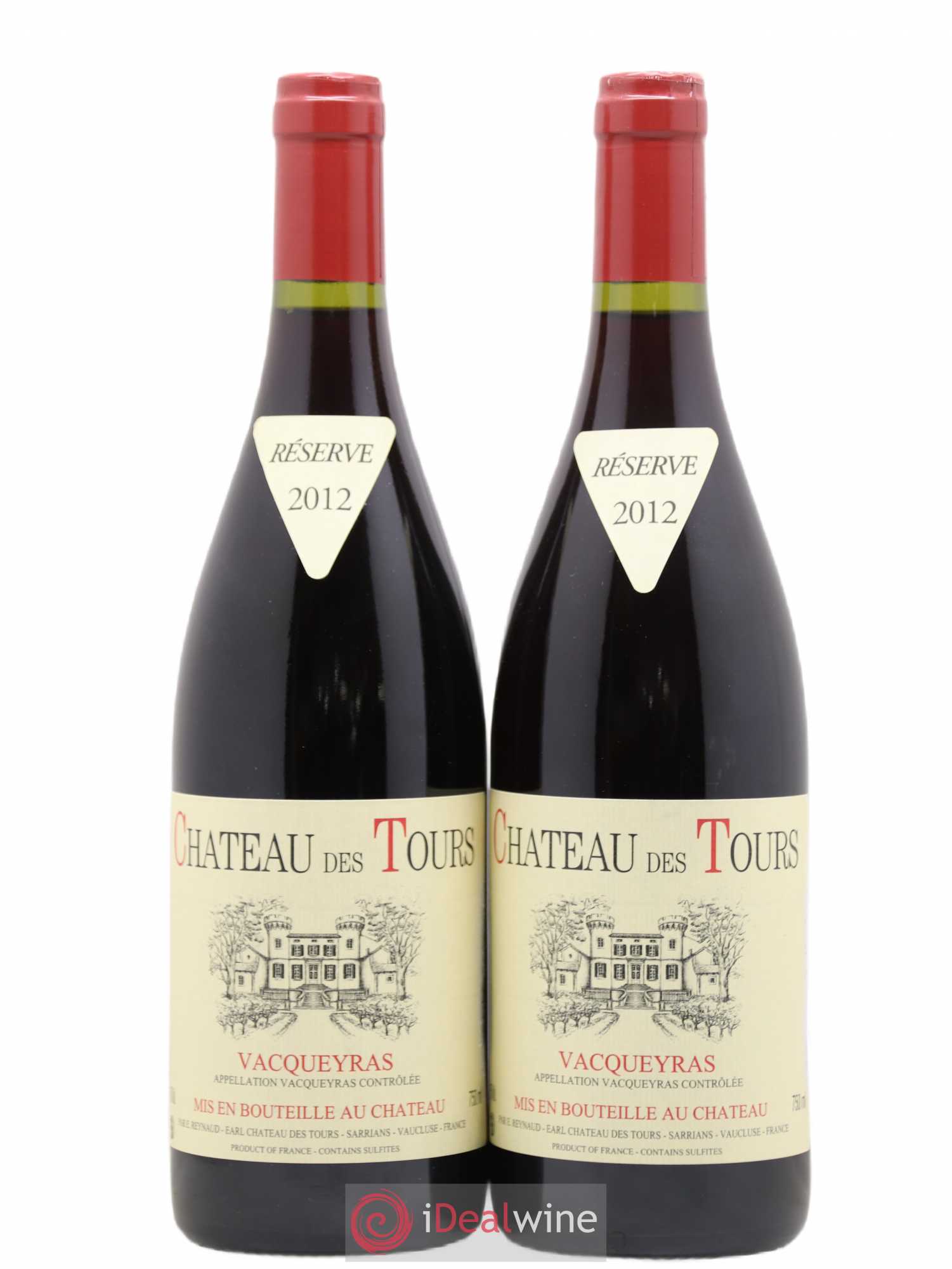 Vacqueyras Château des Tours Emmanuel Reynaud 2012 - Lot de 2 bouteilles - 0