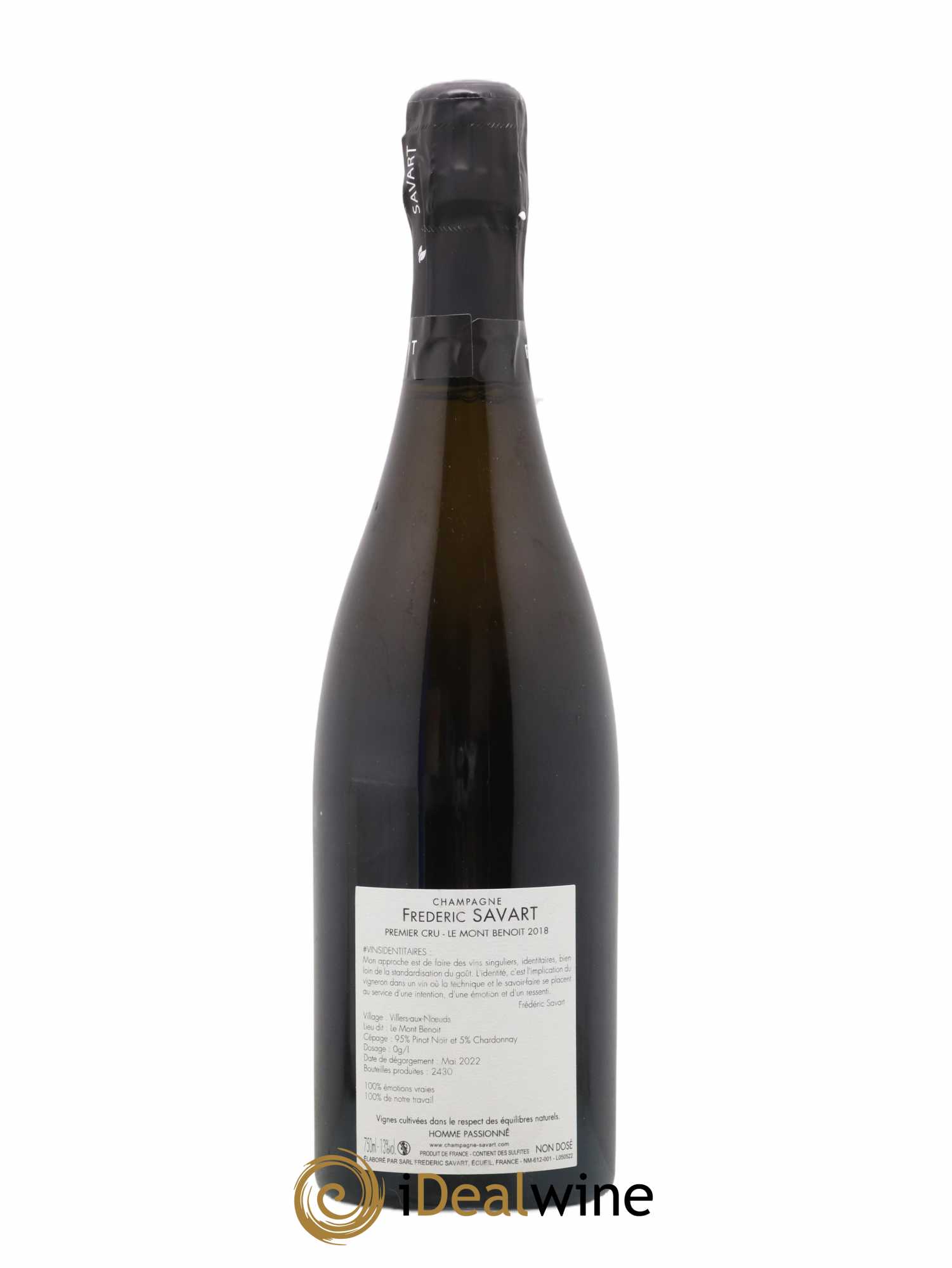 Le Mont Benoit 1er Cru Extra-Brut Vieille Vigne Savart Vieille Vigne  2018 - Lot of 1 bottle - 1