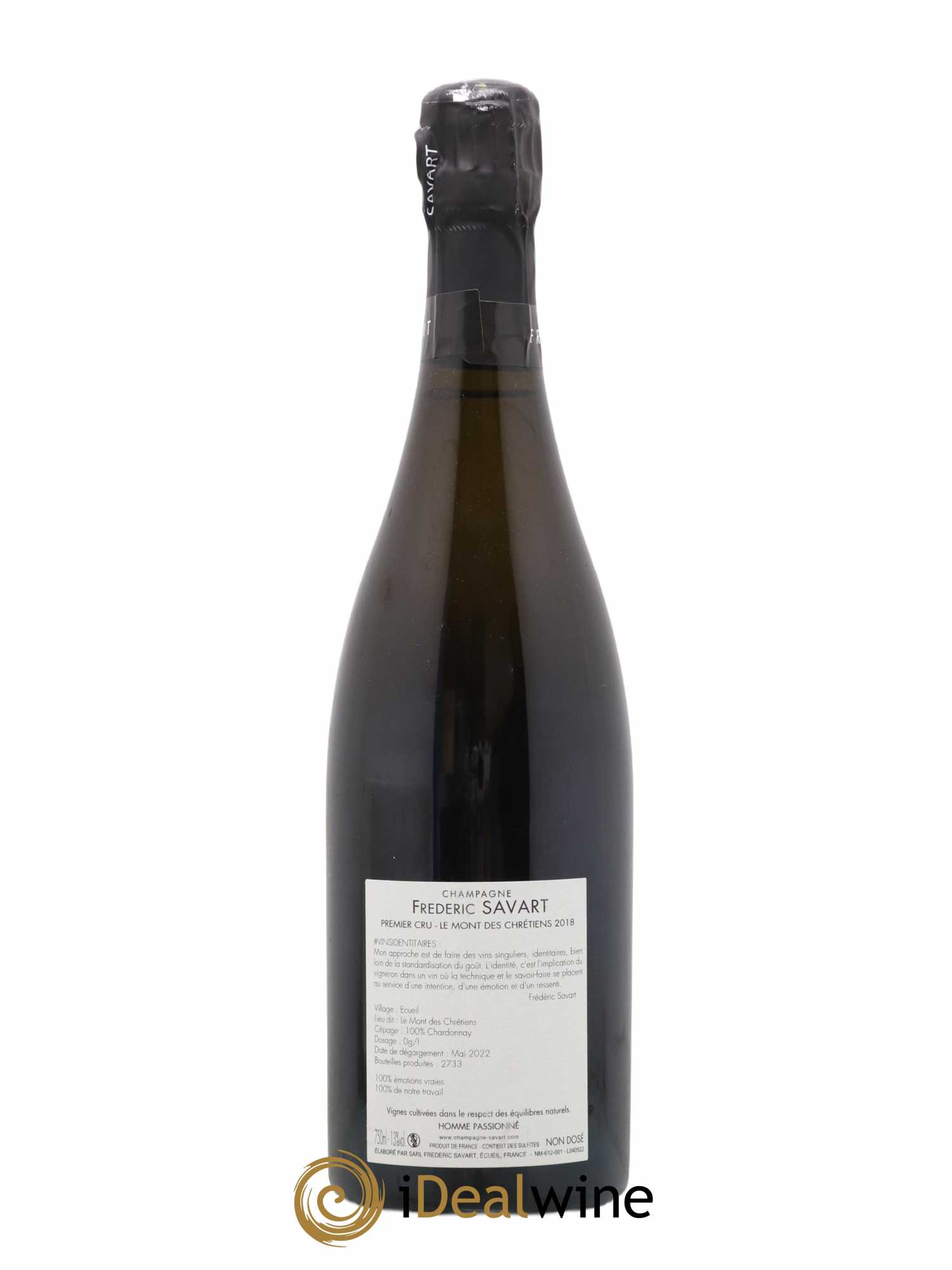 Le Mont des Chrétiens 1er Cru Extra-Brut Savart 2018 - Lot de 1 bouteille - 1