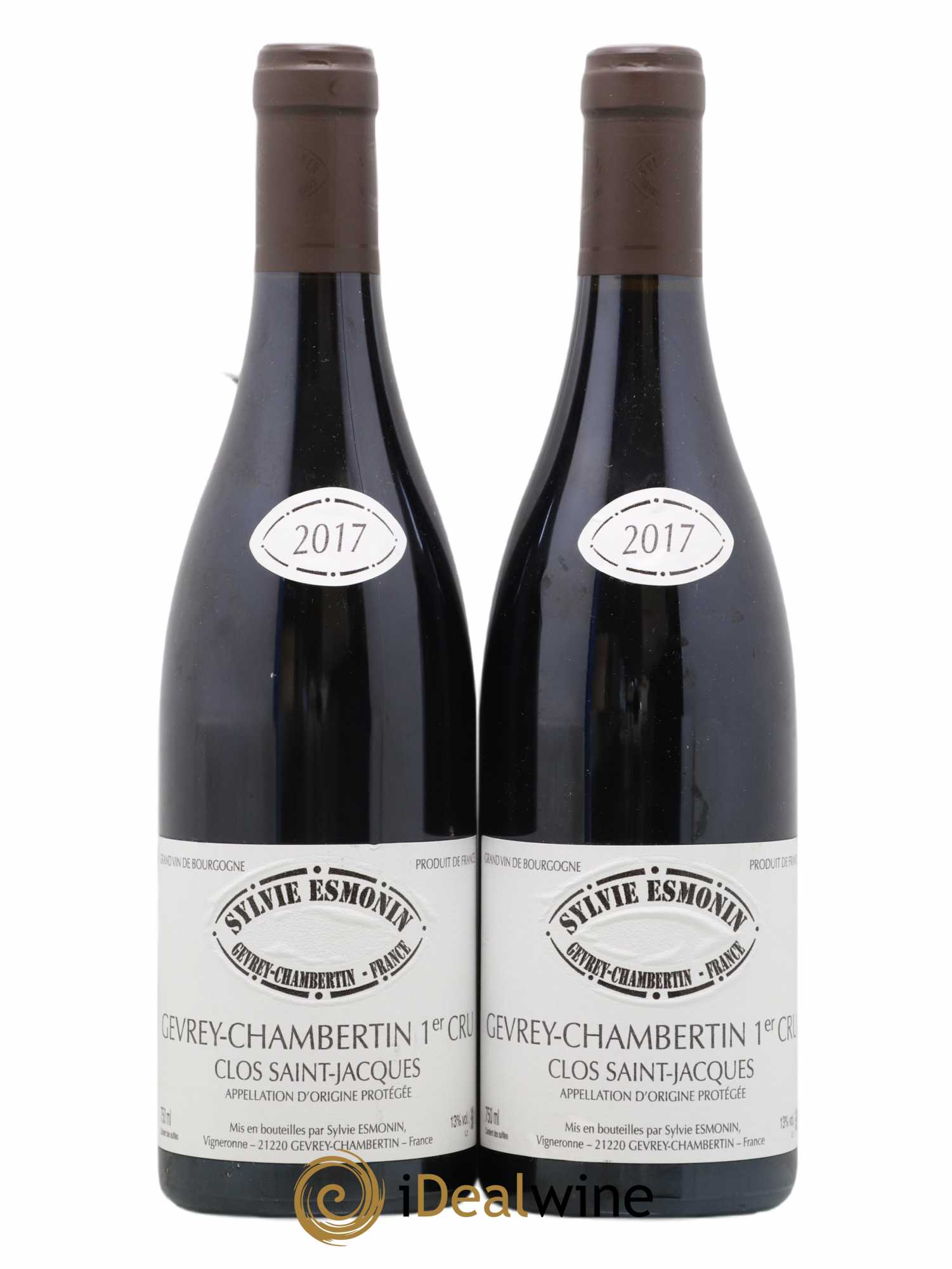 Gevrey-Chambertin 1er Cru Clos Saint Jacques Sylvie Esmonin 2017 - Lot de 2 bouteilles - 0