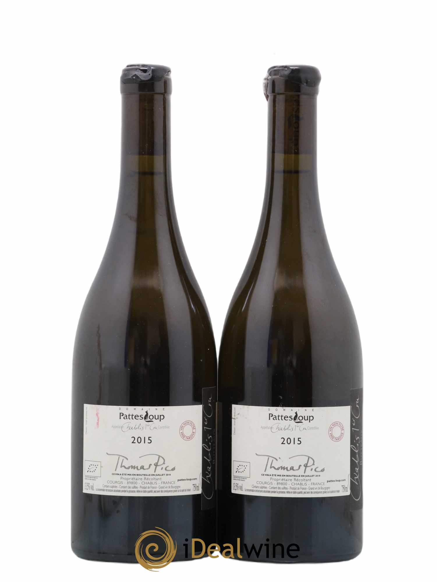 Chablis 1er Cru Butteaux Pattes Loup (Domaine) 2015 - Posten von 2 Flaschen - 1