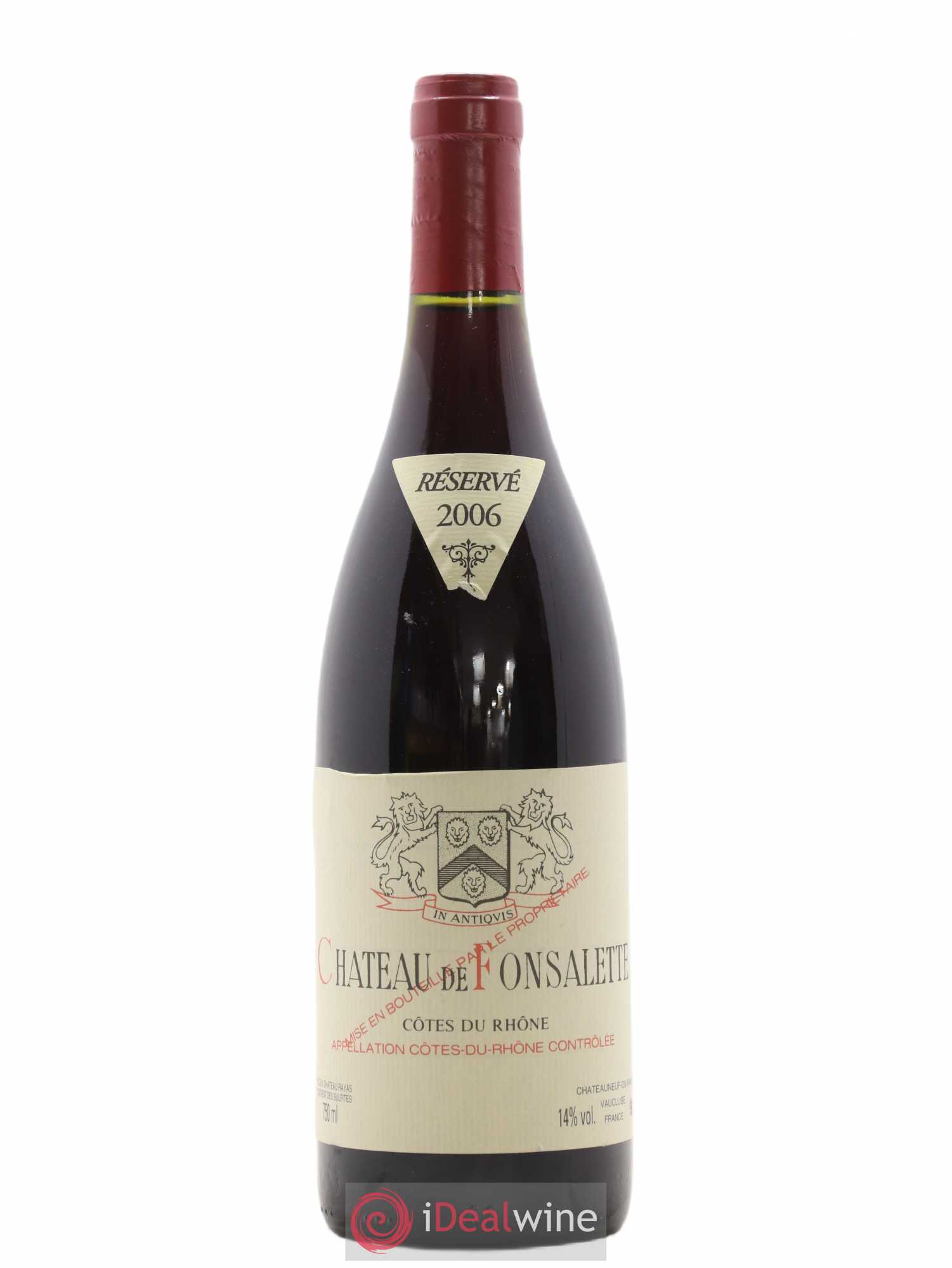 Côtes-du-Rhône Château de Fonsalette Emmanuel Reynaud 2006 - Lot de 1 bouteille - 0