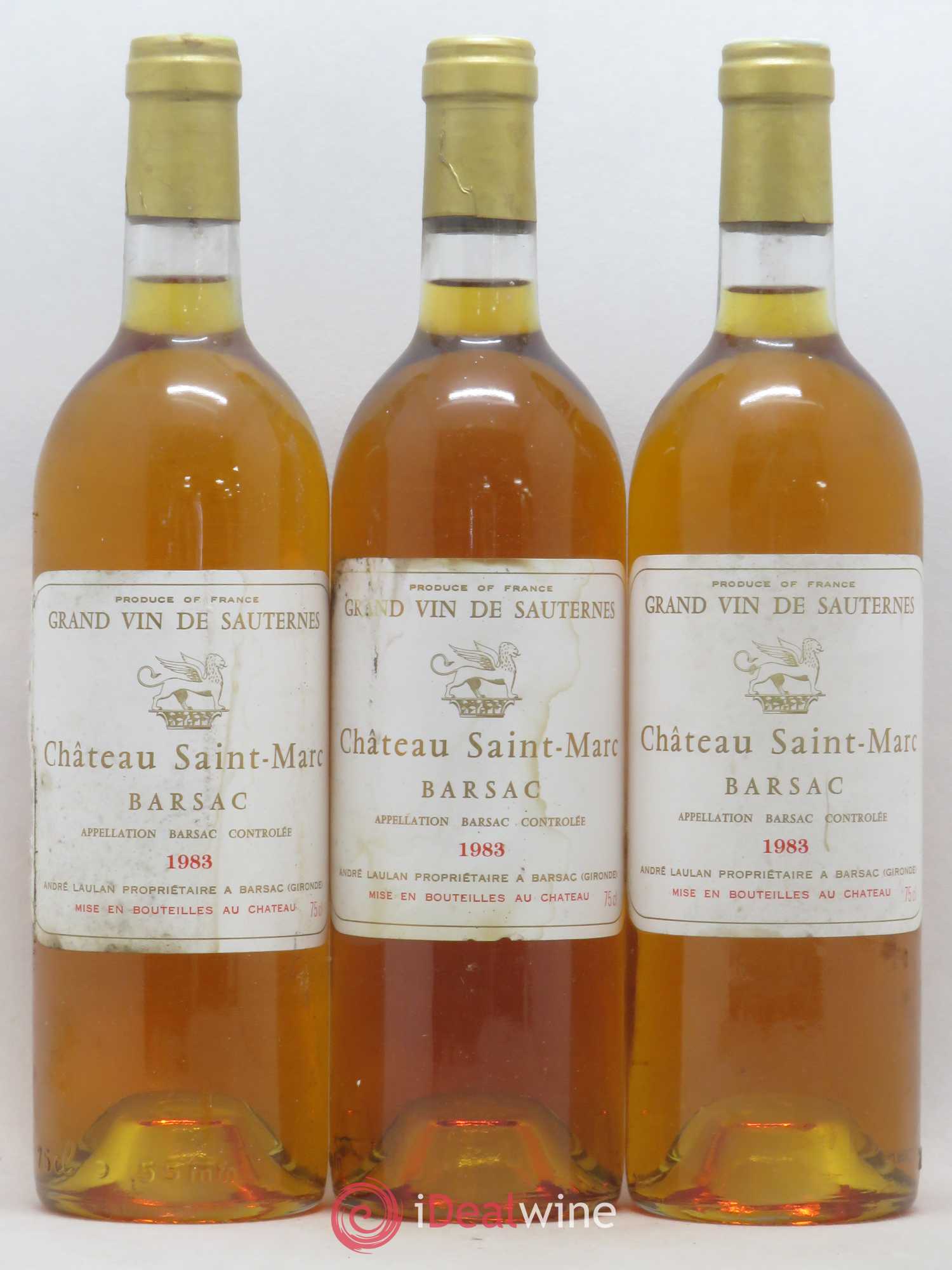 Château Saint-Marc 1983 - Posten von 3 Flaschen - 0