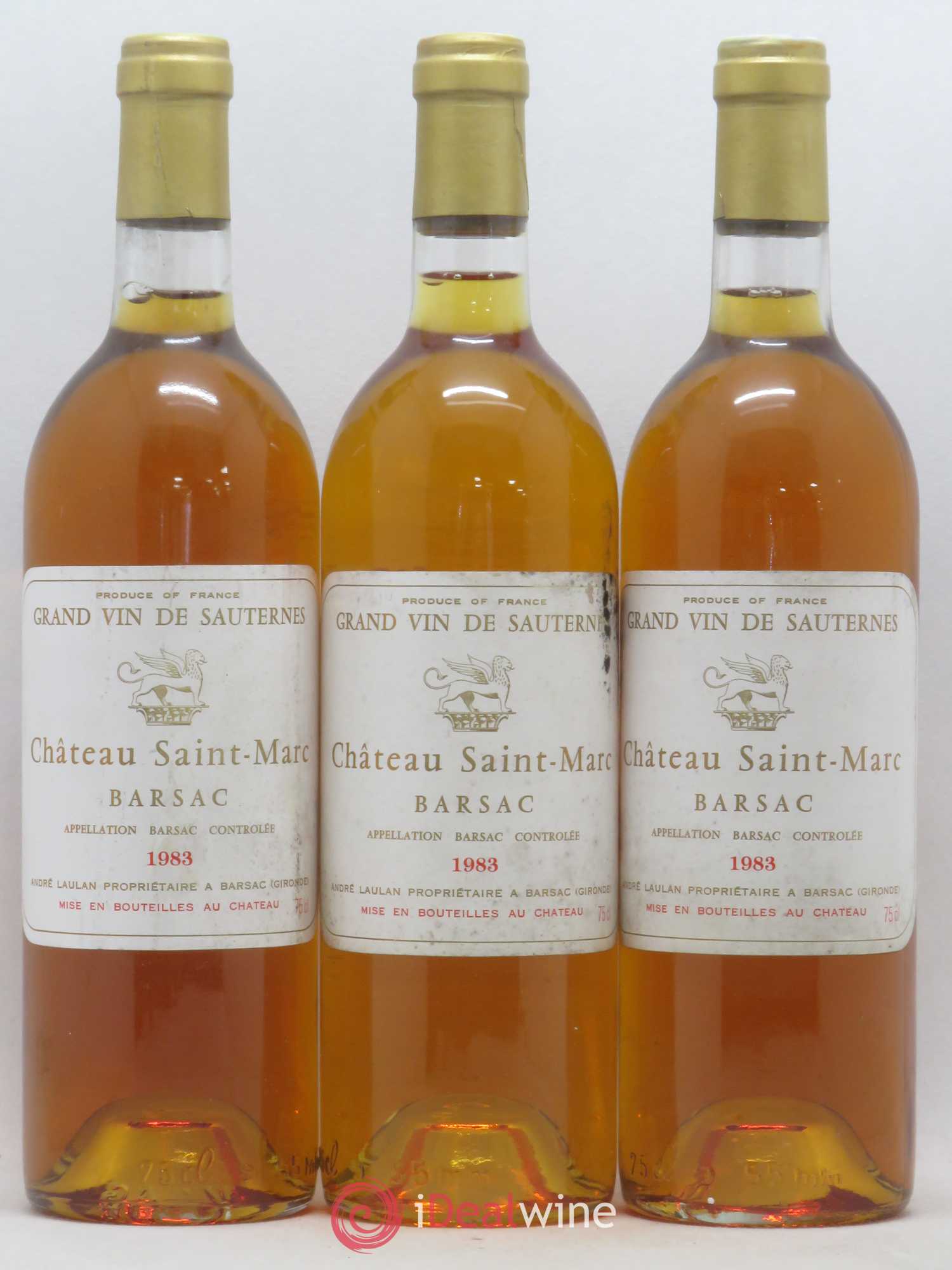 Château Saint-Marc 1983 - Lot de 3 bouteilles - 0