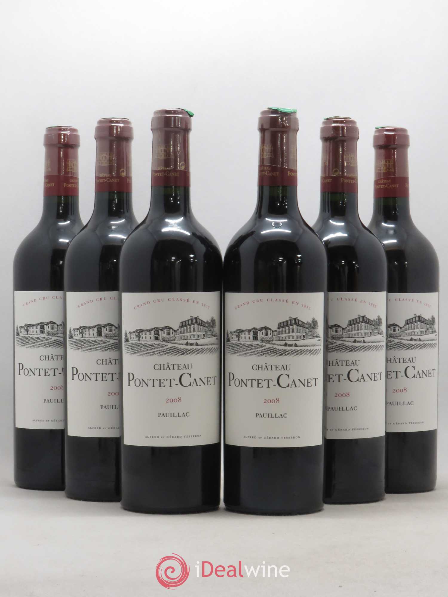 Château Pontet Canet 5ème Grand Cru Classé 2008 - Lot de 6 bouteilles - 0