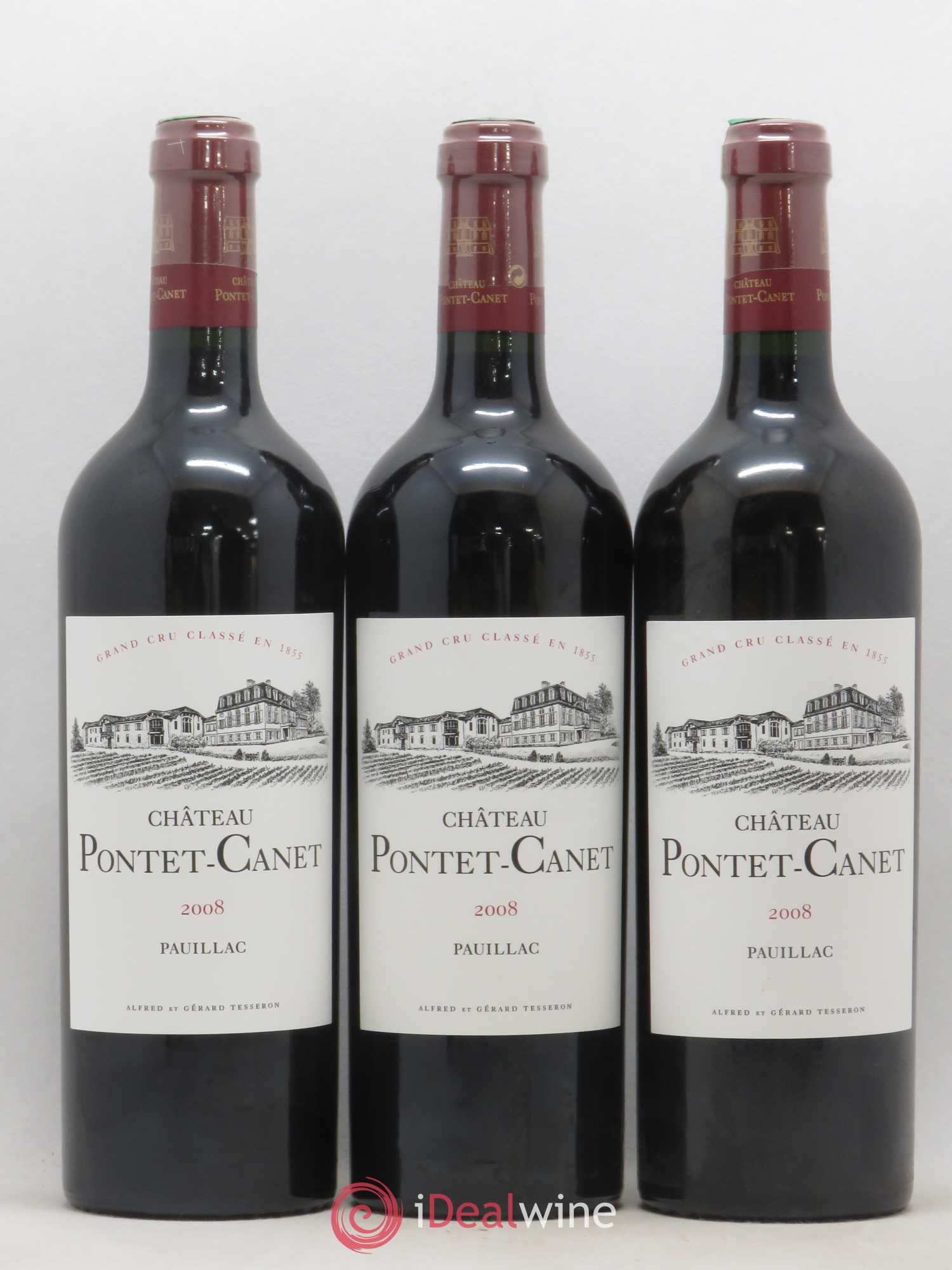 Château Pontet Canet 5ème Grand Cru Classé 2008 - Lot de 6 bouteilles - 1