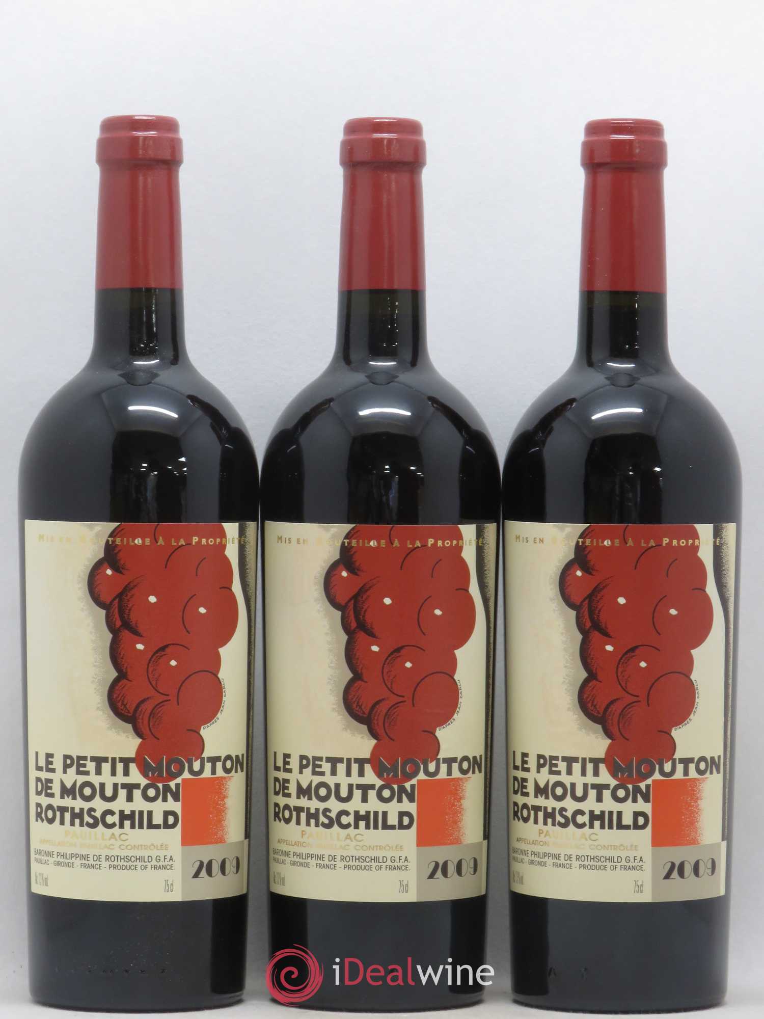 Petit Mouton Second Vin 2009 - Lot de 3 bouteilles - 0