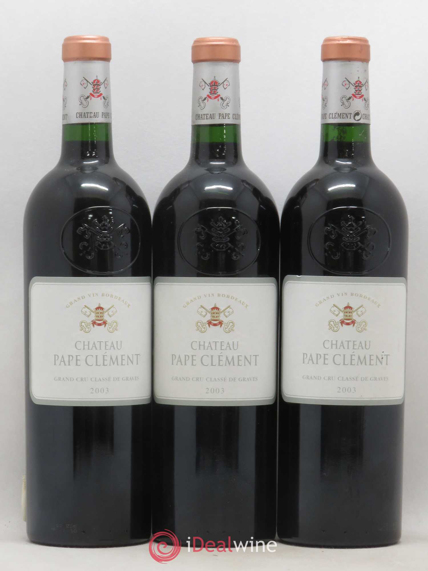 Château Pape Clément Cru Classé de Graves 2003 - Lot de 3 bouteilles - 0