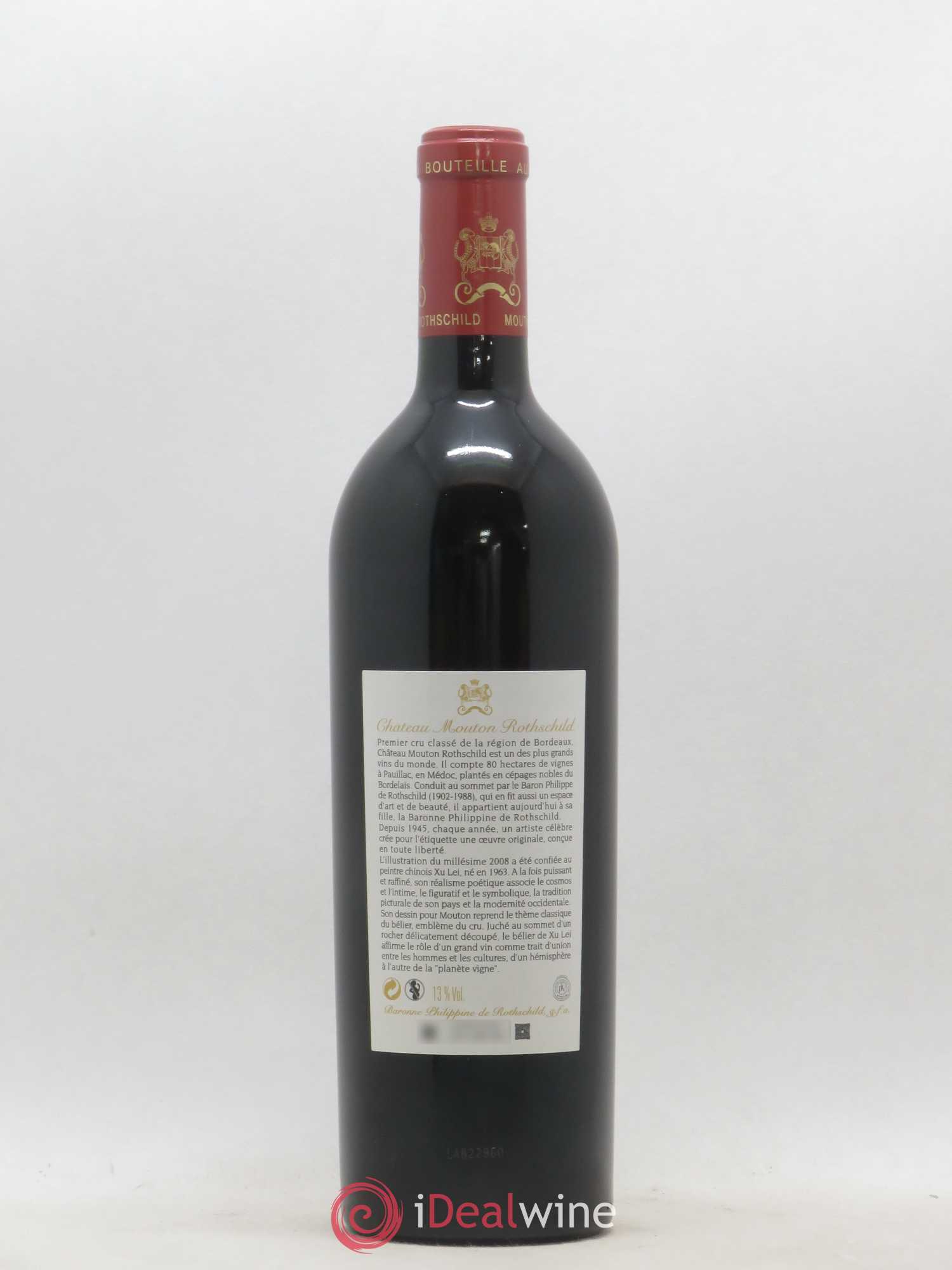 Château Mouton Rothschild 1er Grand Cru Classé 2008 - Lot de 1 bouteille - 1
