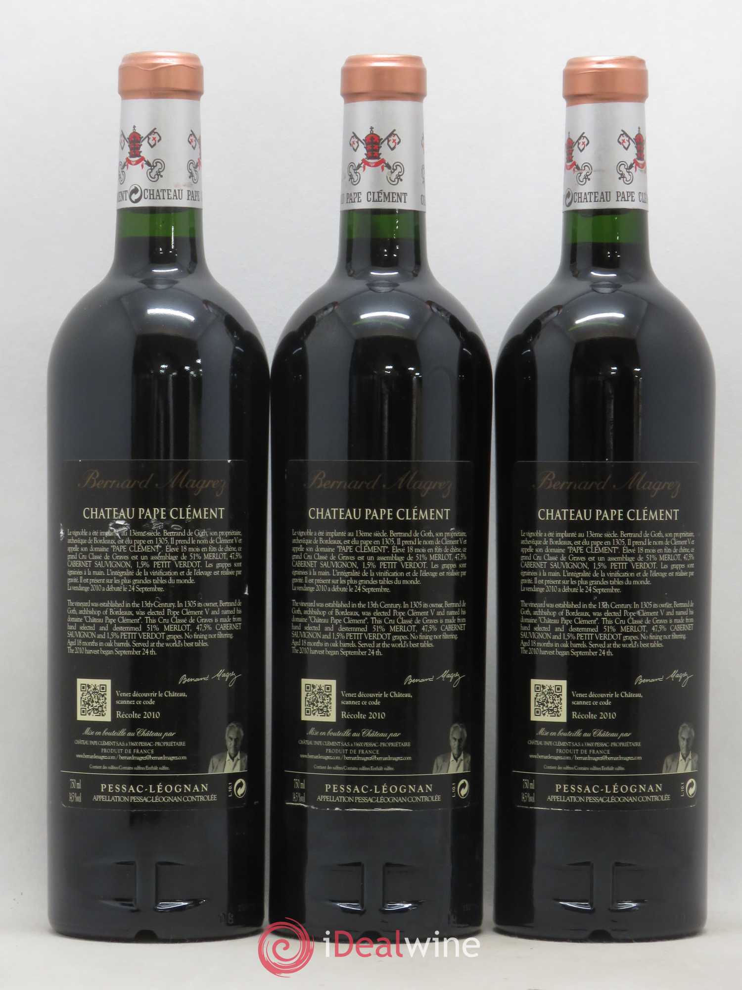 Château Pape Clément Cru Classé de Graves 2010 - Lot de 6 bouteilles - 4