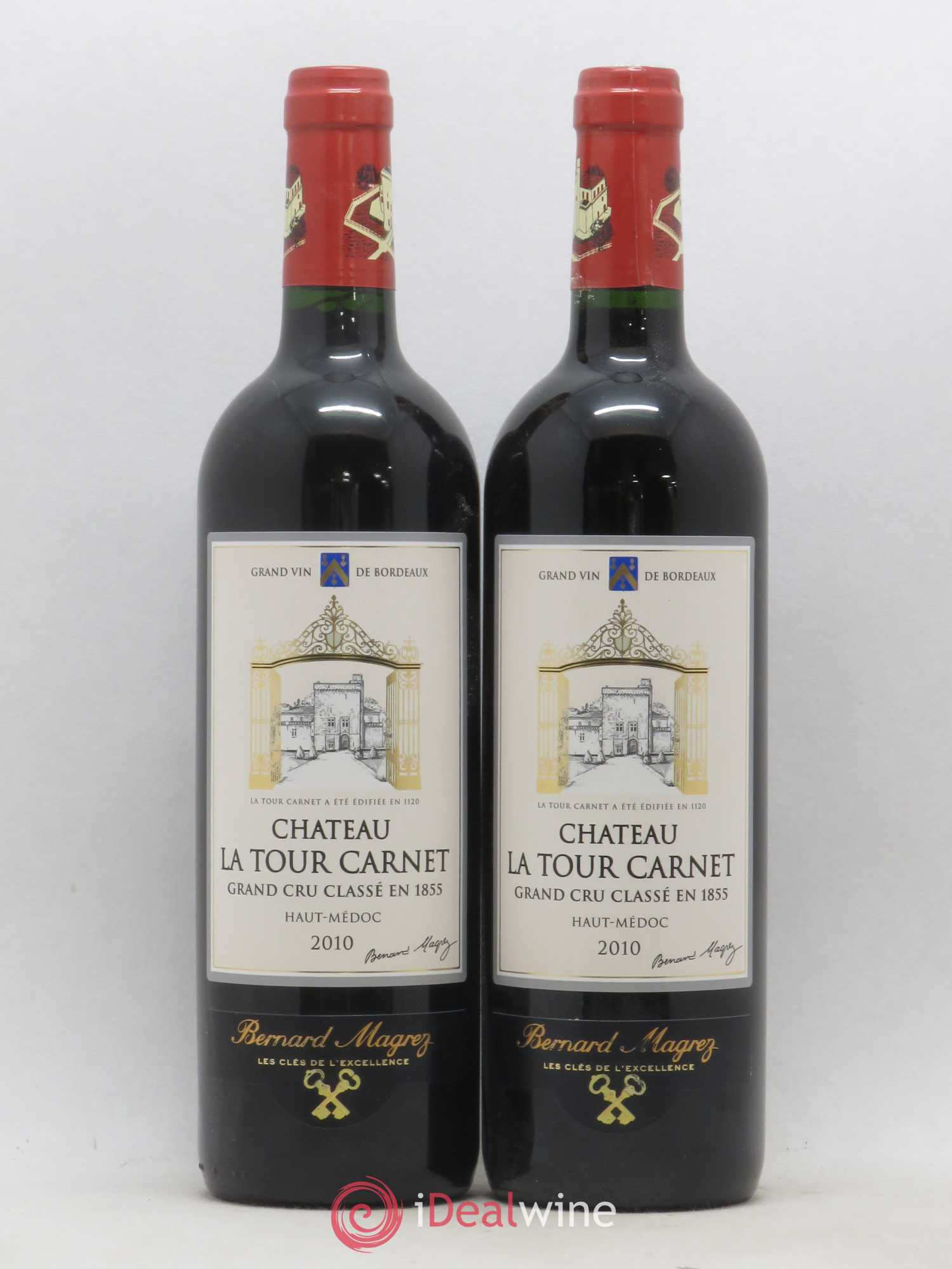 Château la Tour Carnet 4ème Grand Cru Classé 2010 - Lot de 2 bouteilles - 0
