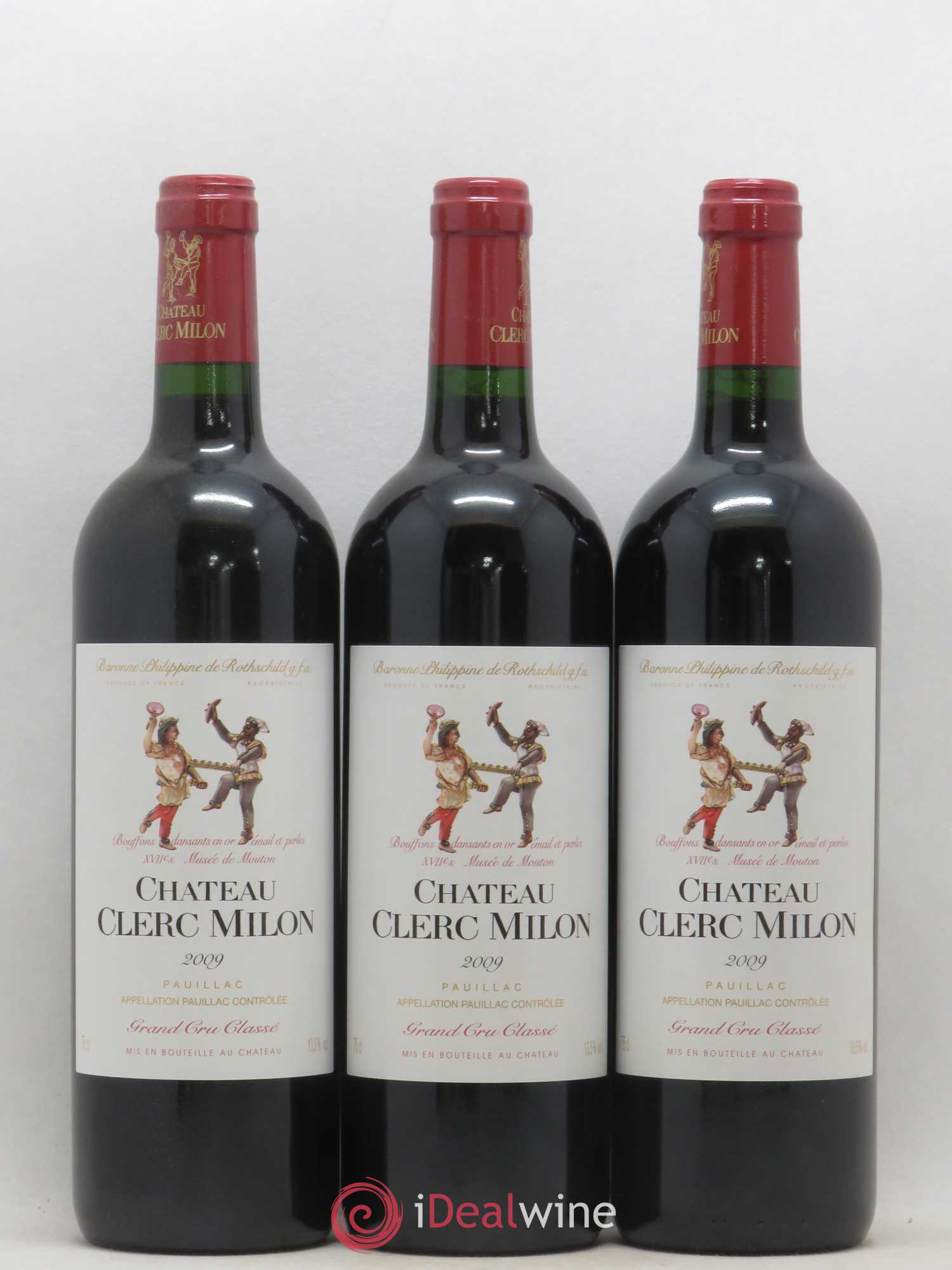 Château Clerc Milon 5ème Grand Cru Classé 2009 - Lot de 3 bouteilles - 0