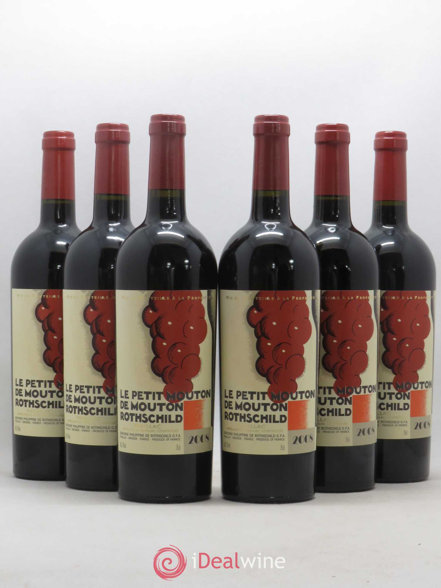 Petit Mouton Second Vin 2008 - Lot de 6 bouteilles - 0