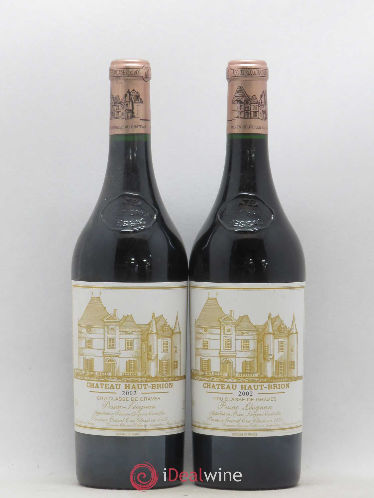 Château Haut Brion 1er Grand Cru Classé 2002 - Lot de 2 bouteilles - 0
