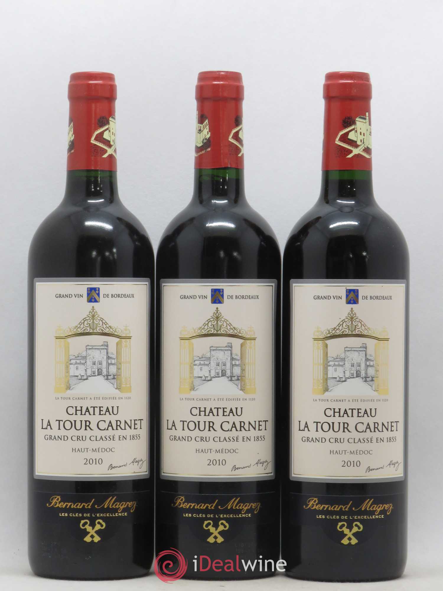 Château la Tour Carnet 4ème Grand Cru Classé 2010 - Lot de 6 bouteilles - 1