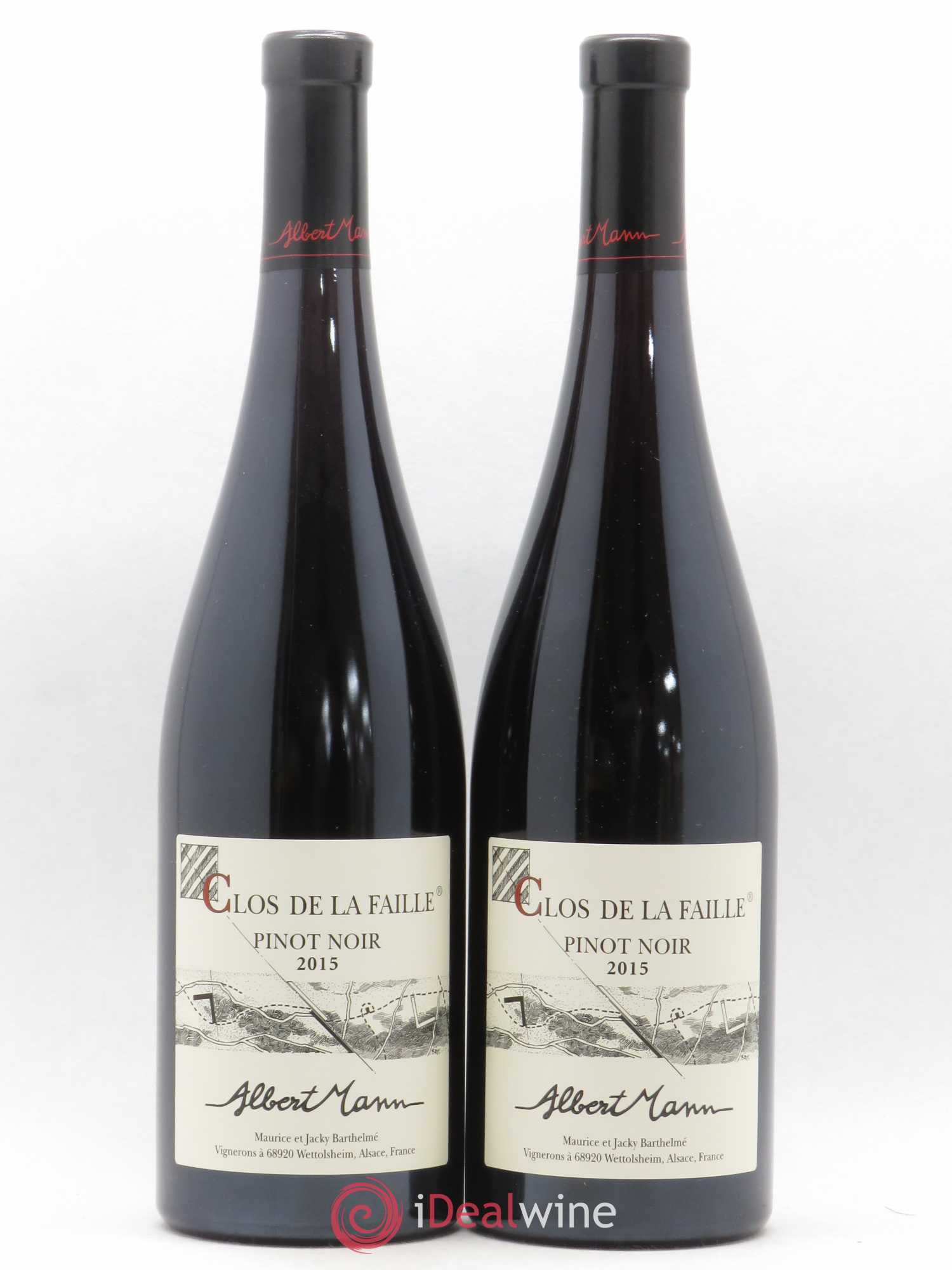 Alsace Pinot Noir Clos de la Faille Albert Mann 2015 - Lot de 2 bouteilles - 0