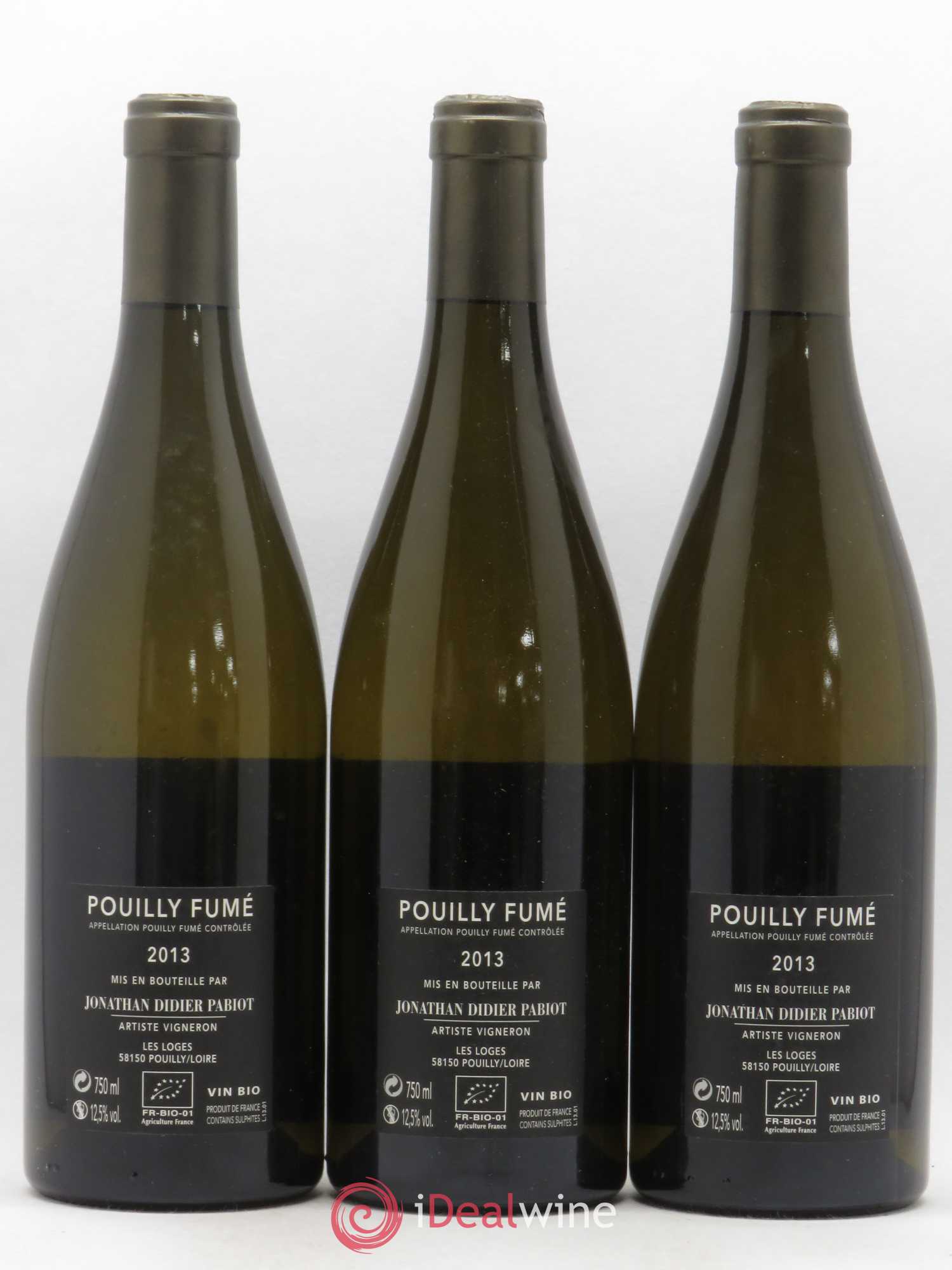 Pouilly-Fumé Eurythmie Jonathan Didier Pabiot 2013 - Lot de 3 bouteilles - 1