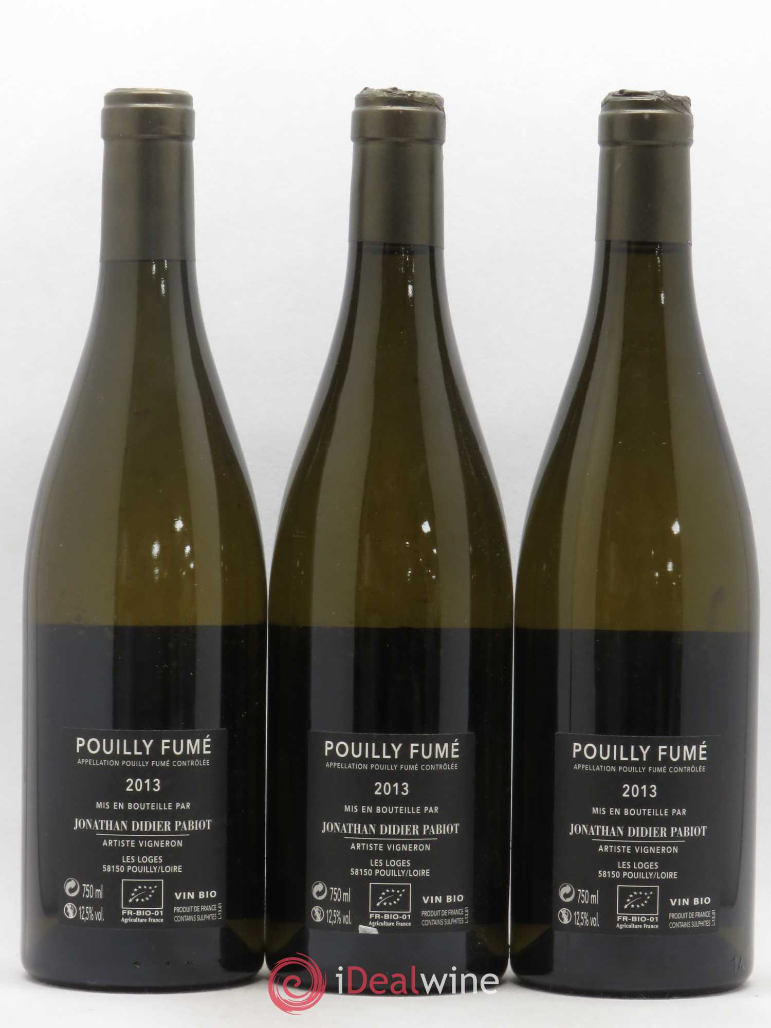 Pouilly-Fumé Eurythmie Jonathan Didier Pabiot 2013 - Lot de 3 bouteilles - 1