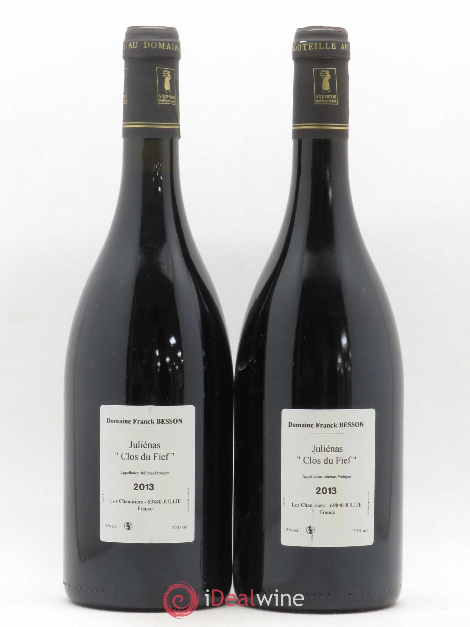 Juliénas Le Clos du Fief Domaine Franck Besson 2013 - Lot de 2 bouteilles - 1