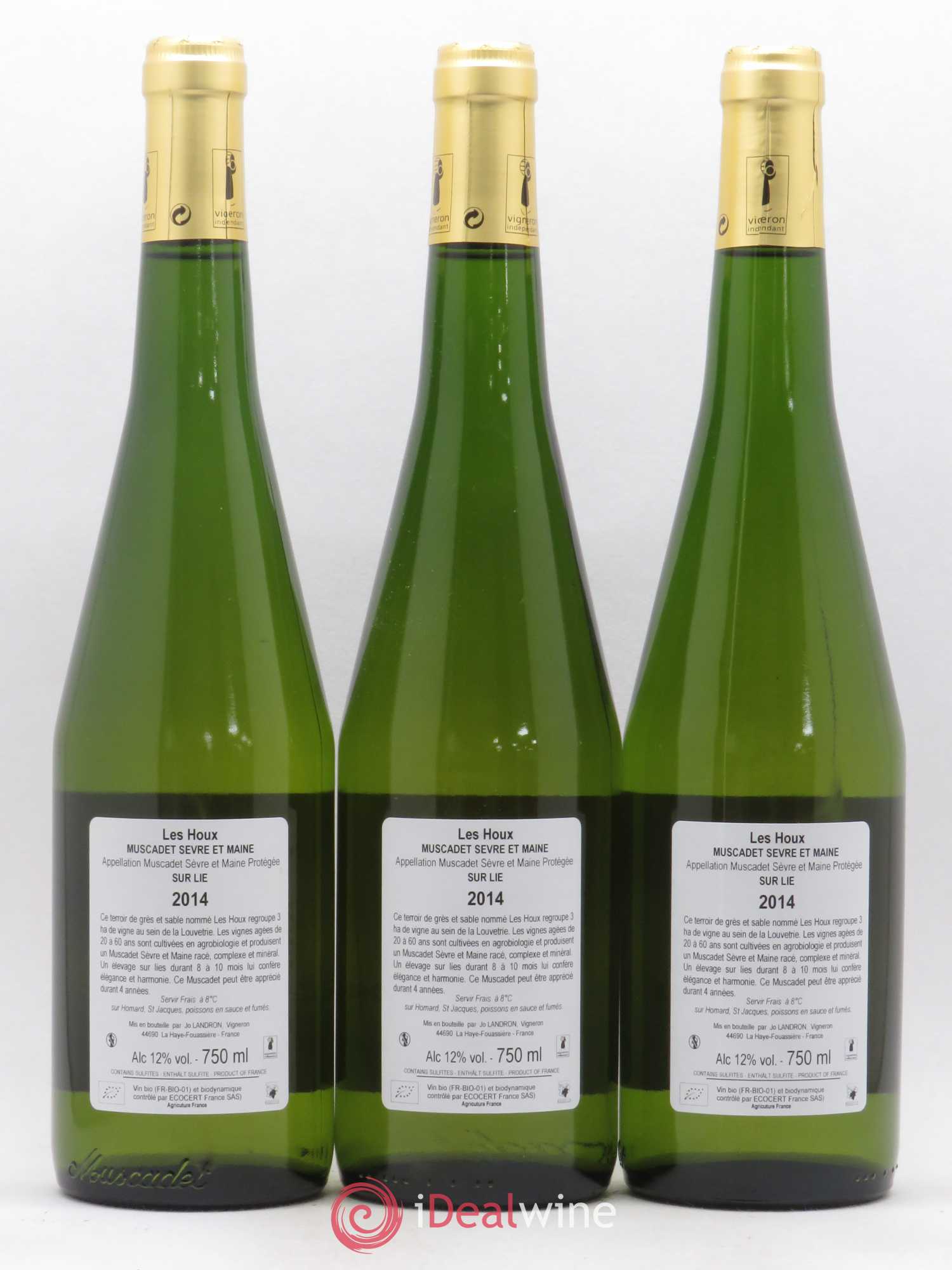 Muscadet-Sèvre-et-Maine Les Houx Jo Landron 2014 - Lot de 3 bouteilles - 1