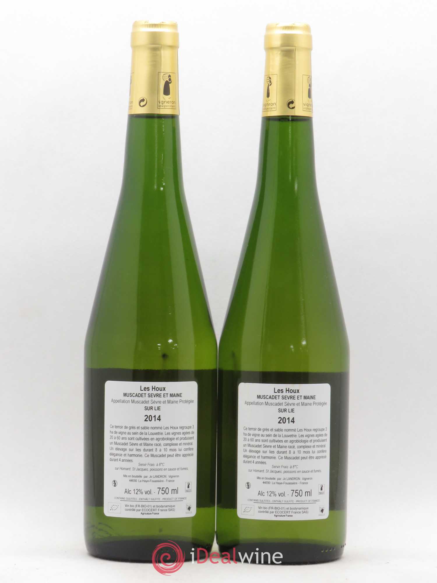 Muscadet-Sèvre-et-Maine Les Houx Jo Landron 2014 - Lot de 2 bouteilles - 1