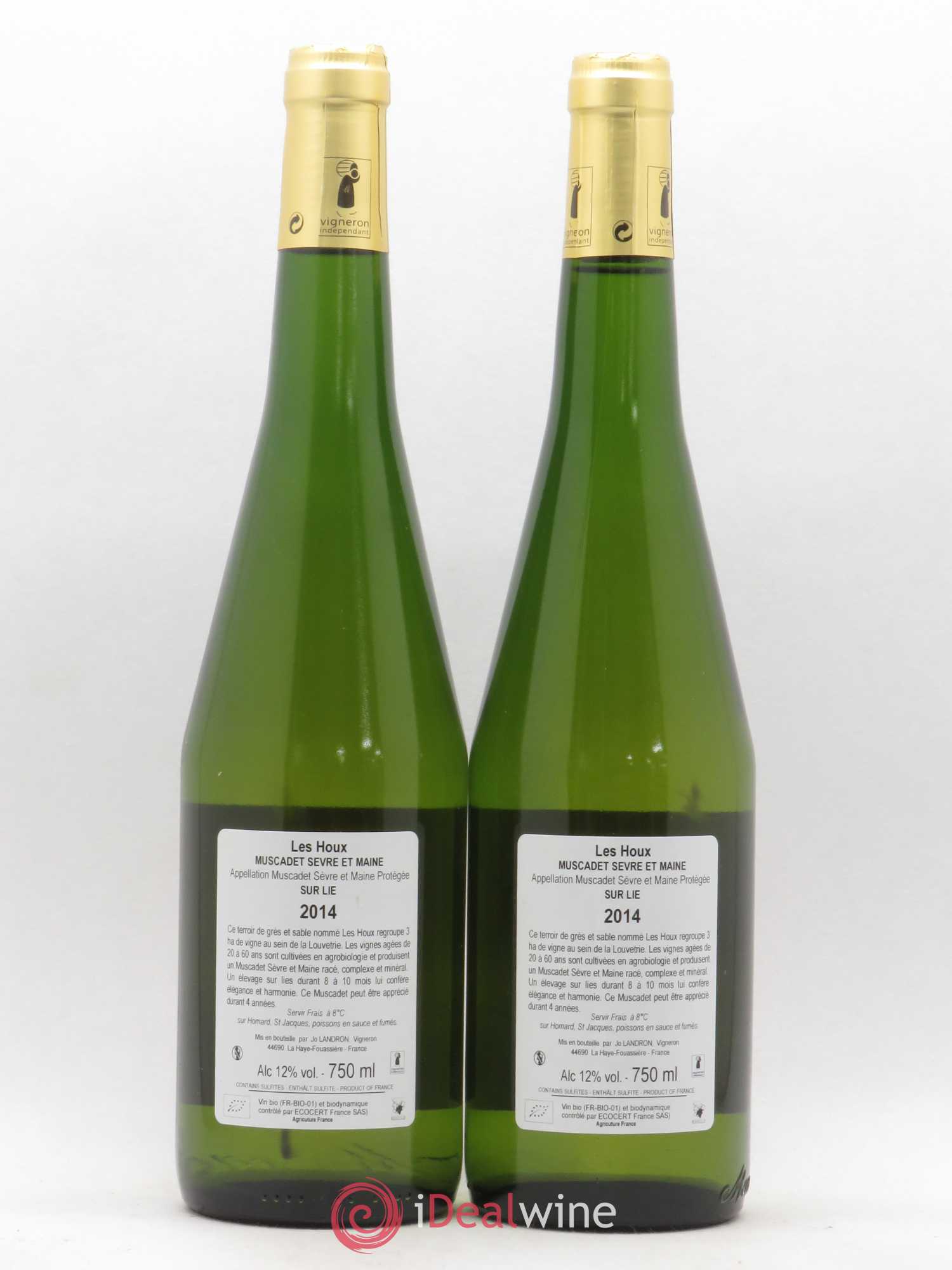 Muscadet-Sèvre-et-Maine Les Houx Jo Landron 2014 - Lot de 2 bouteilles - 1