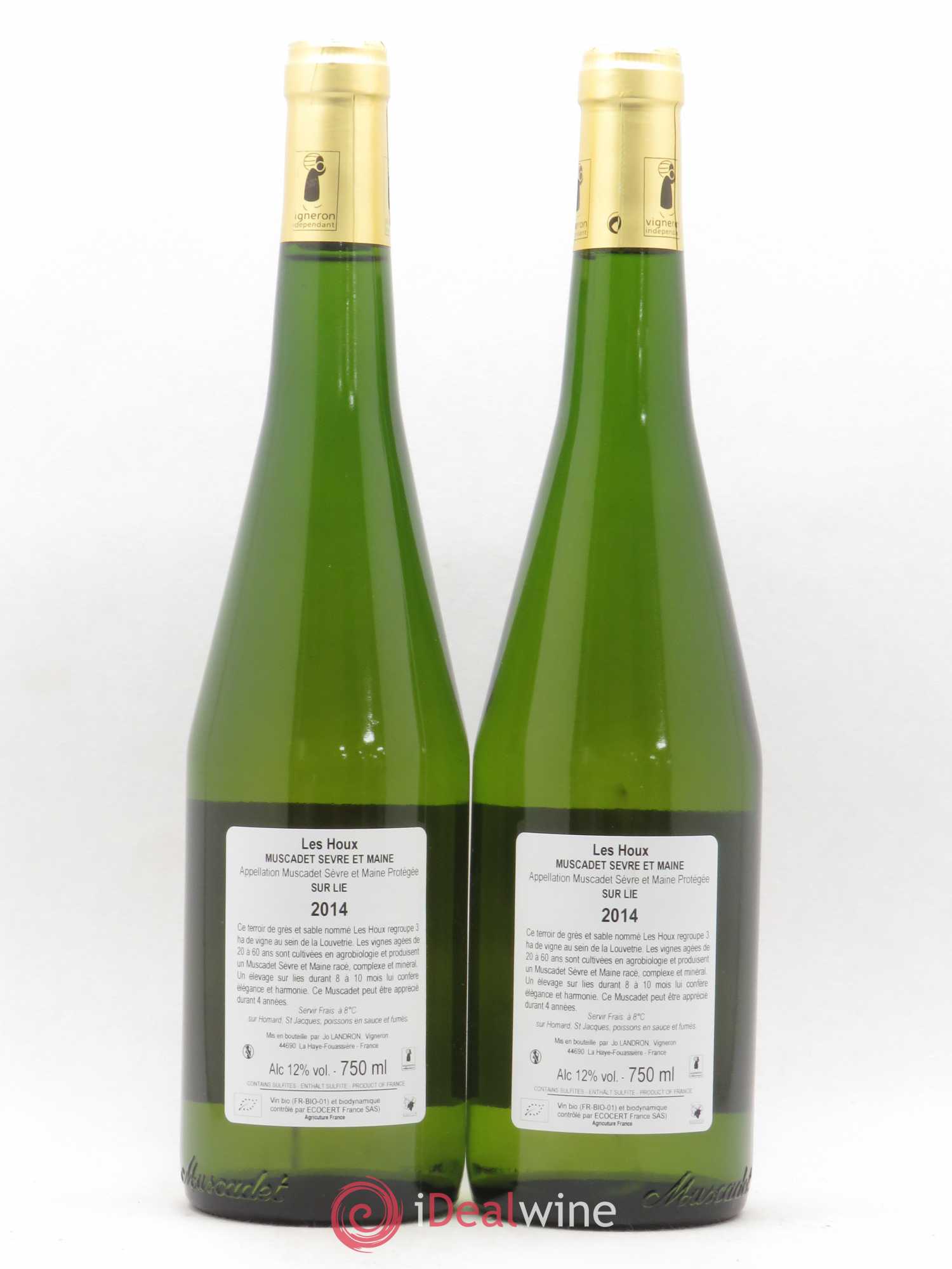 Muscadet-Sèvre-et-Maine Les Houx Jo Landron 2014 - Lot de 2 bouteilles - 1