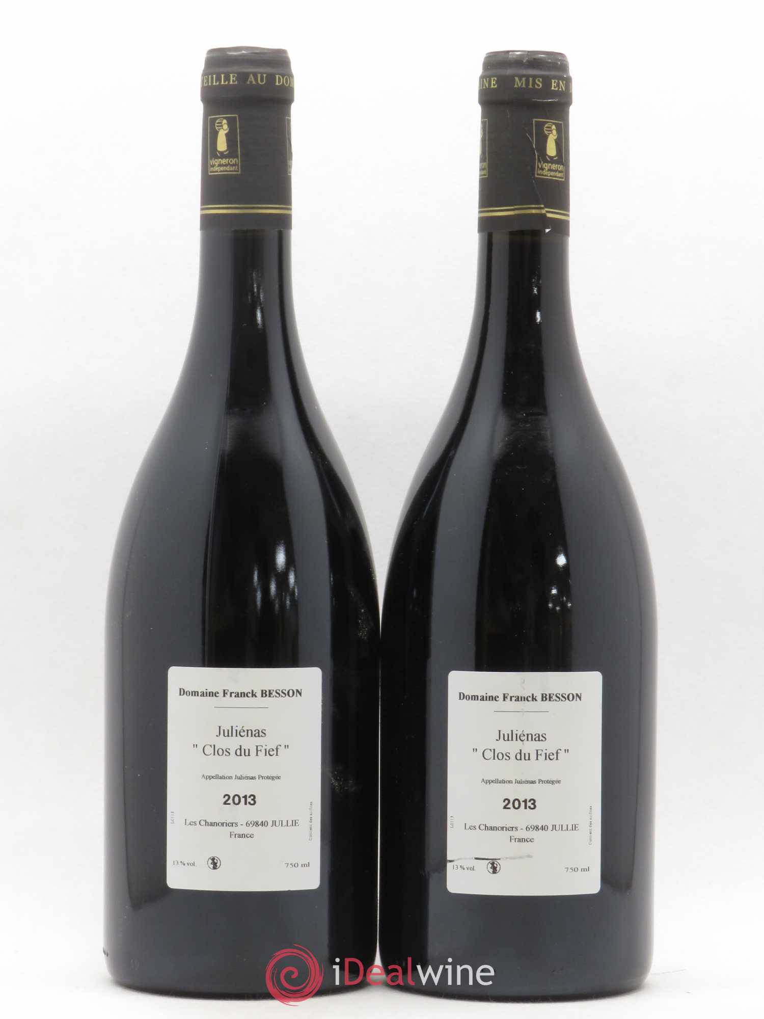 Juliénas Le Clos du Fief Domaine Franck Besson 2013 - Lot de 2 bouteilles - 1