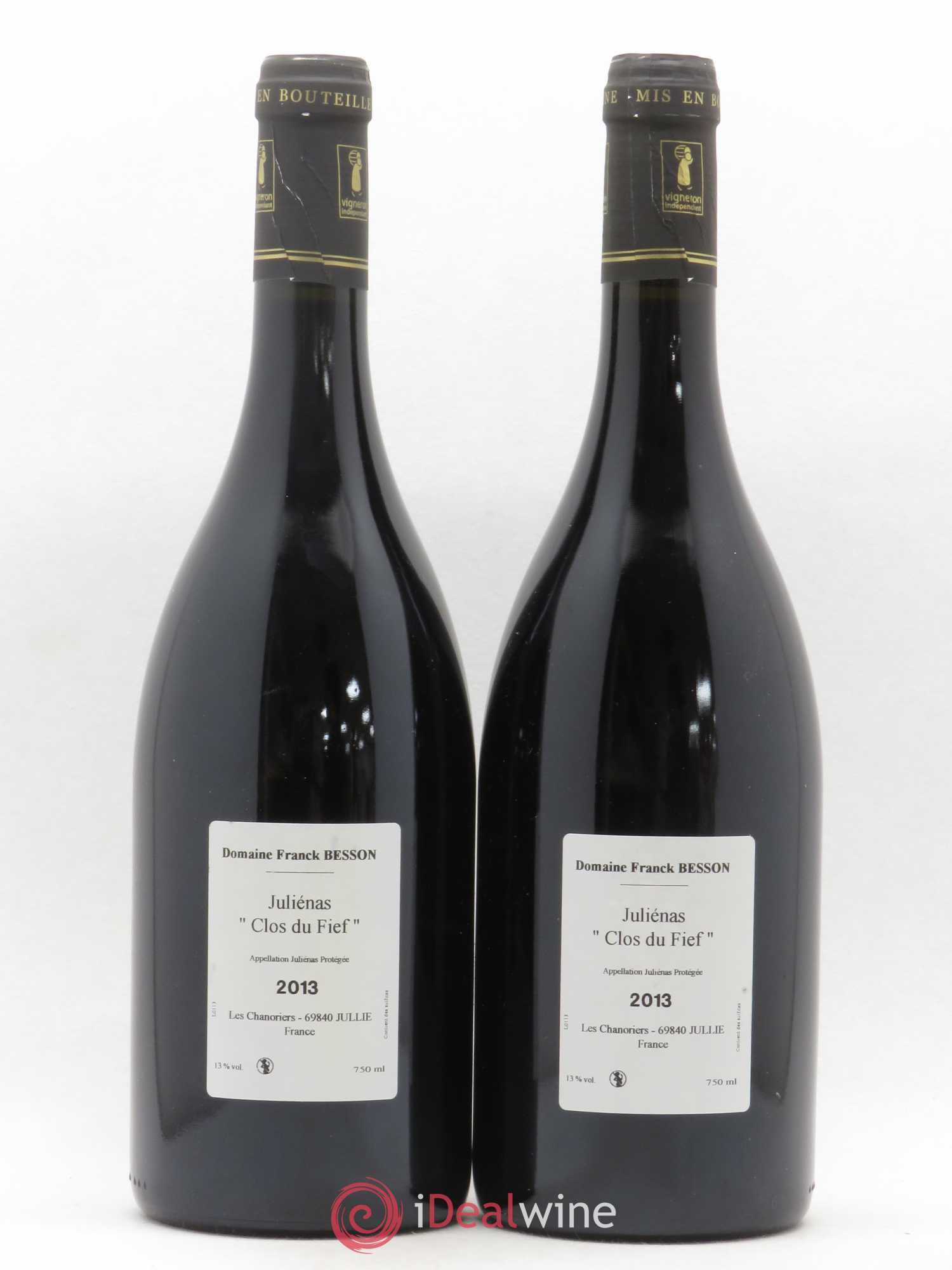 Juliénas Le Clos du Fief Domaine Franck Besson 2013 - Posten von 2 Flaschen - 1