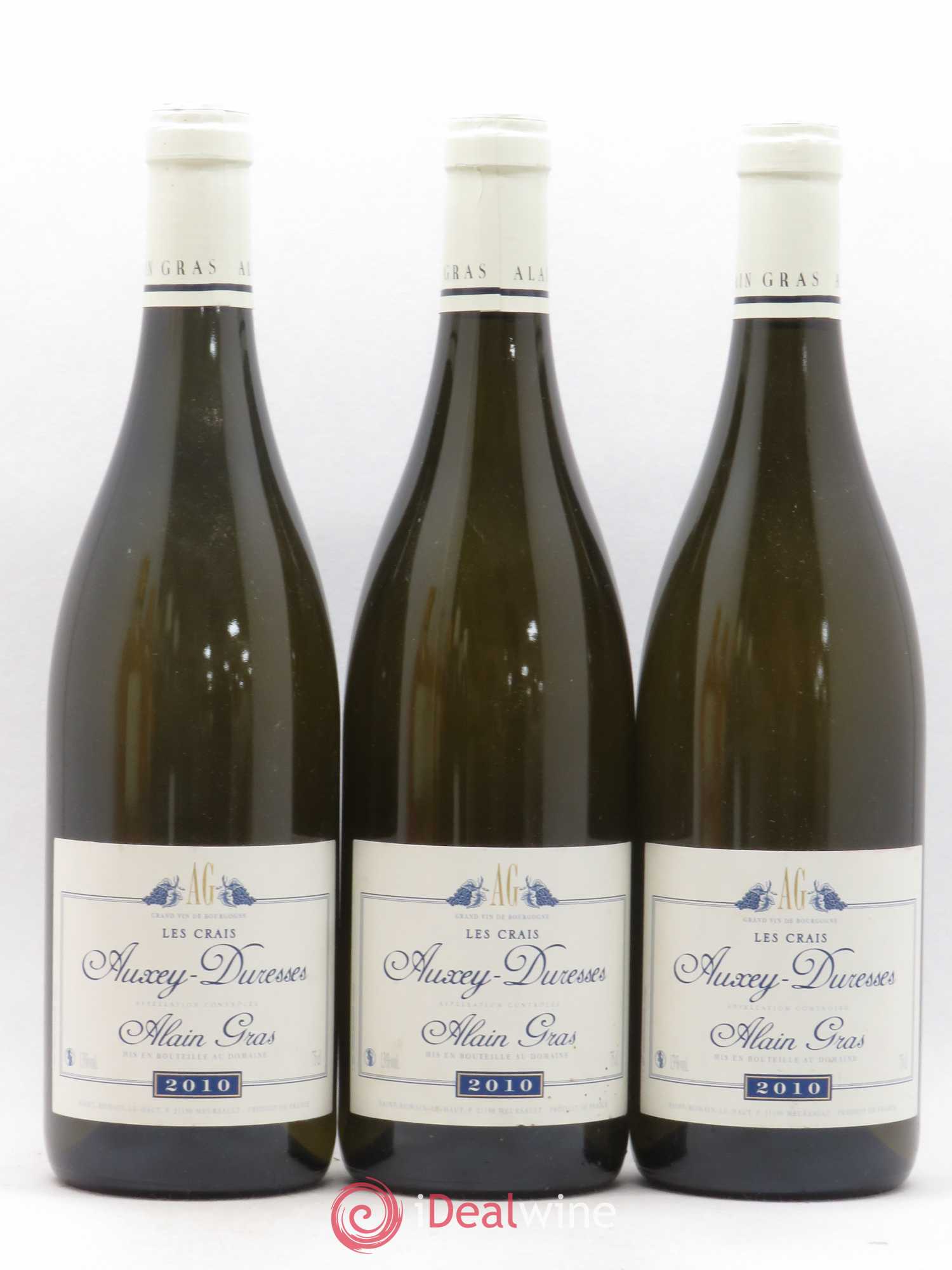 Auxey-Duresses Les Crais Alain Gras 2010 - Lot de 3 bouteilles - 0