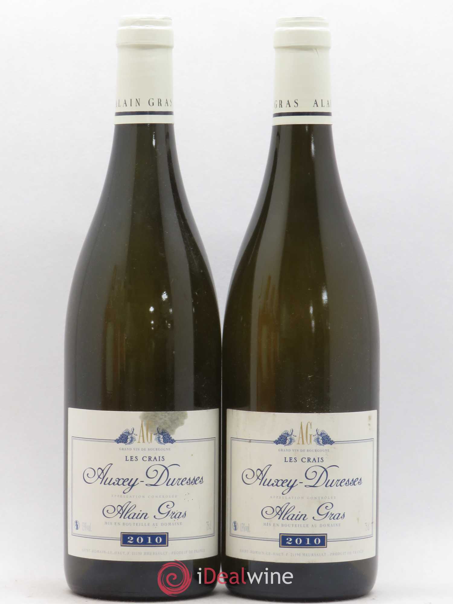 Auxey-Duresses Les Crais Alain Gras 2010 - Lot de 2 bouteilles - 0