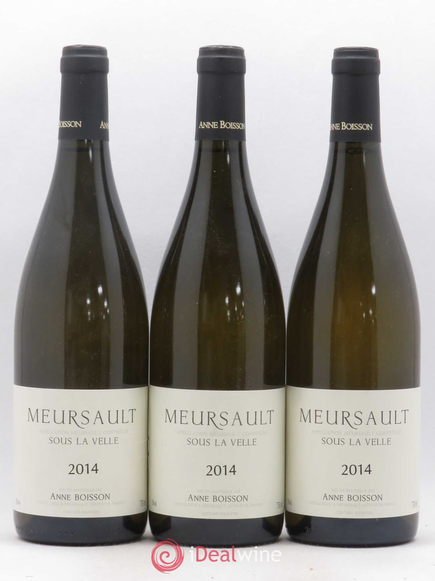 Meursault Sous la Velle Anne Boisson 2014 - Lot de 3 bouteilles - 0