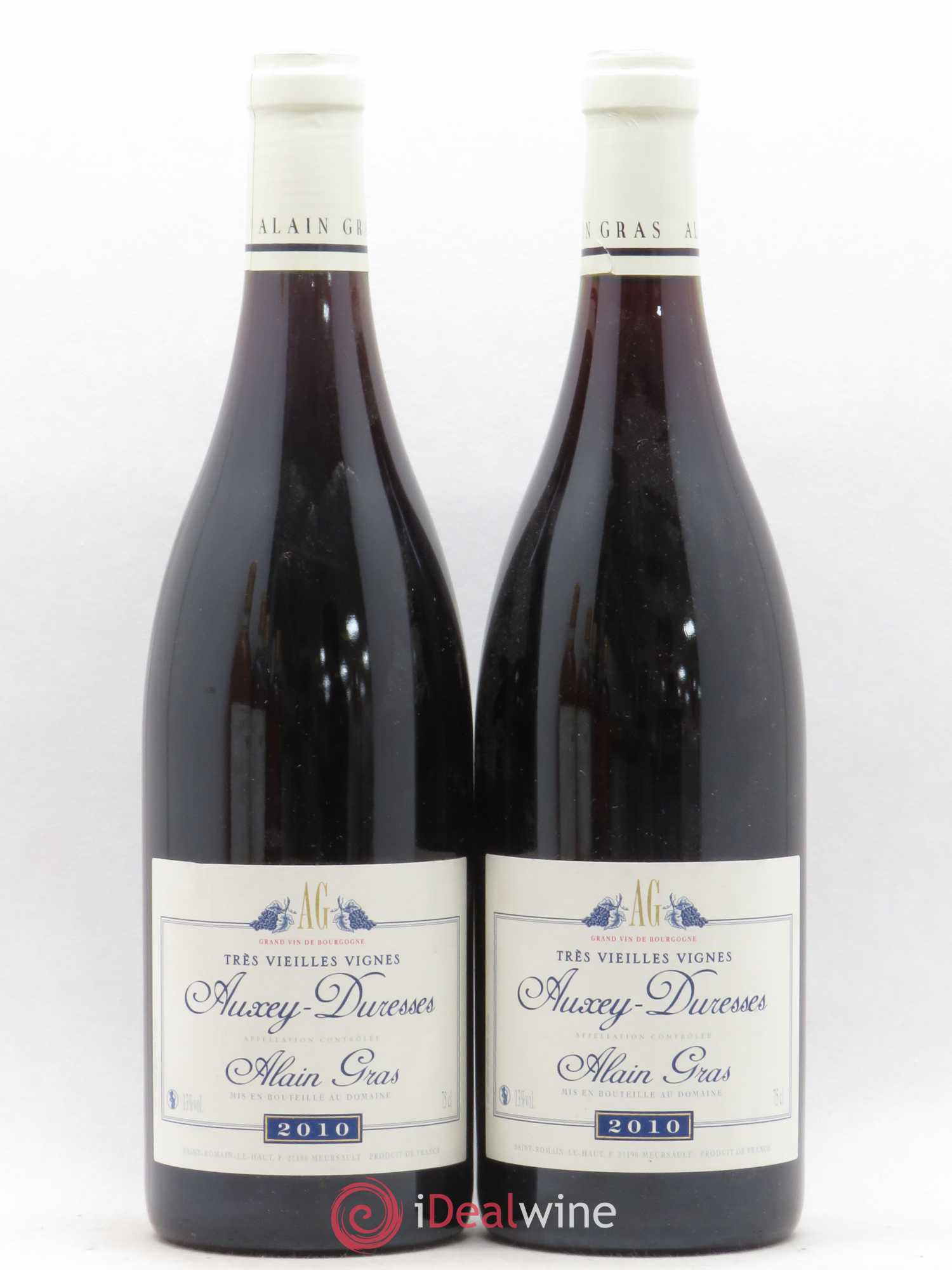 Auxey-Duresses Très Vieilles Vignes Alain Gras 2010 - Lot de 2 bouteilles - 0