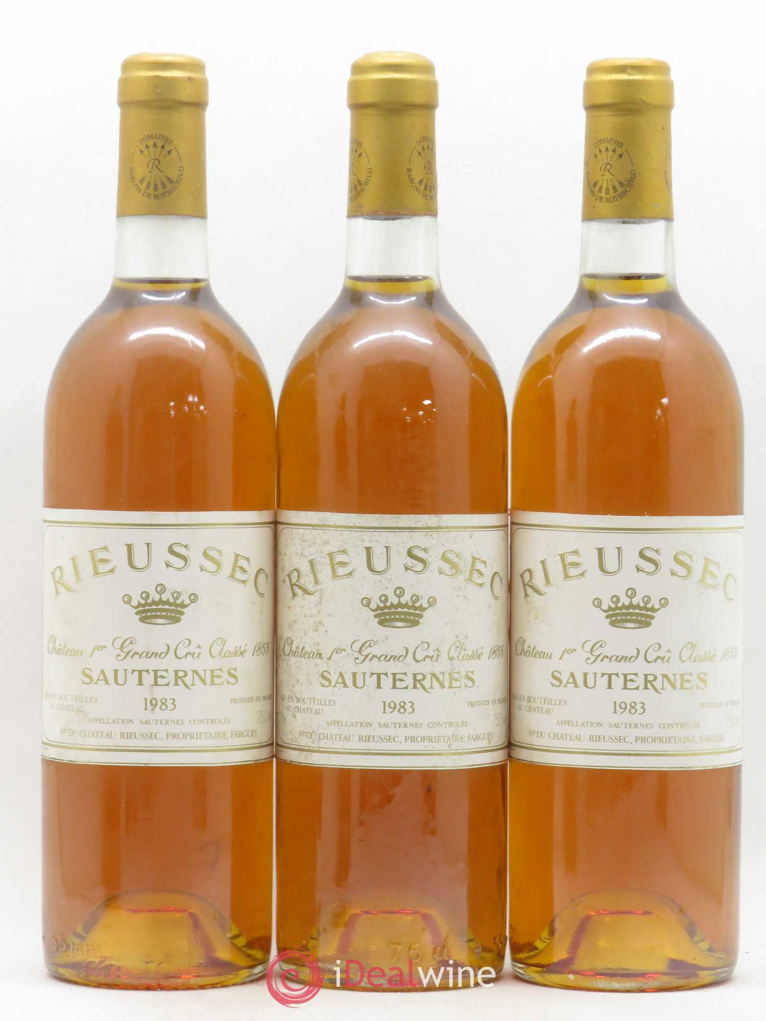 Château Rieussec 1er Grand Cru Classé 1983 - Lotto di 3 bottiglie - 0