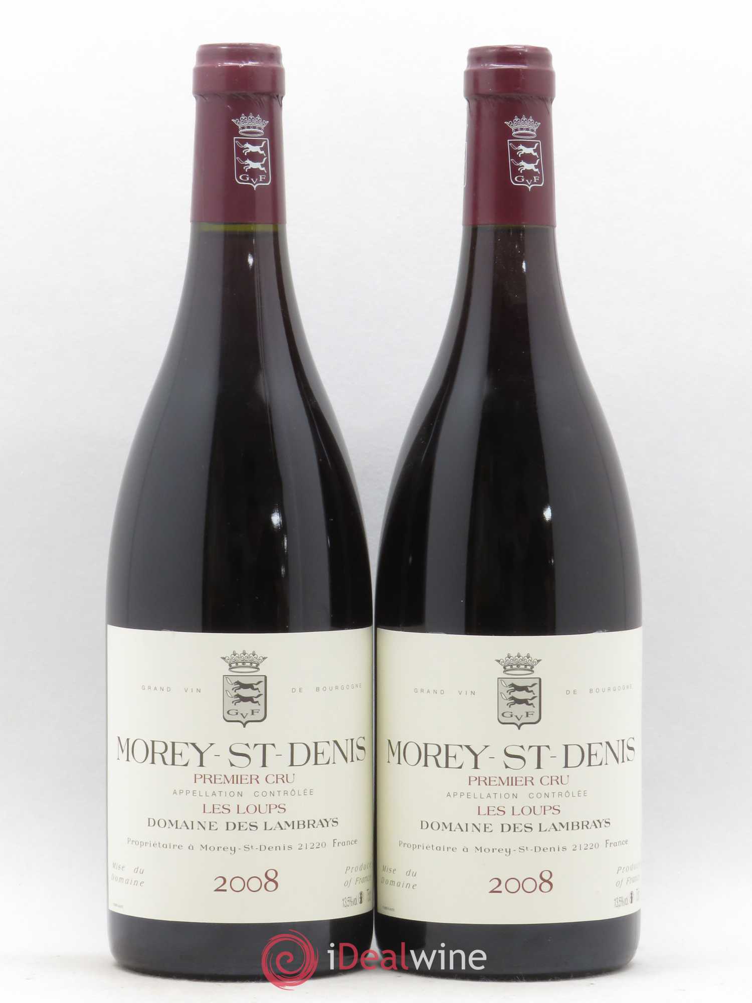 Morey-Saint-Denis 1er Cru Les Loups Domaine des Lambrays 2008 - Lot de 2 bouteilles - 0