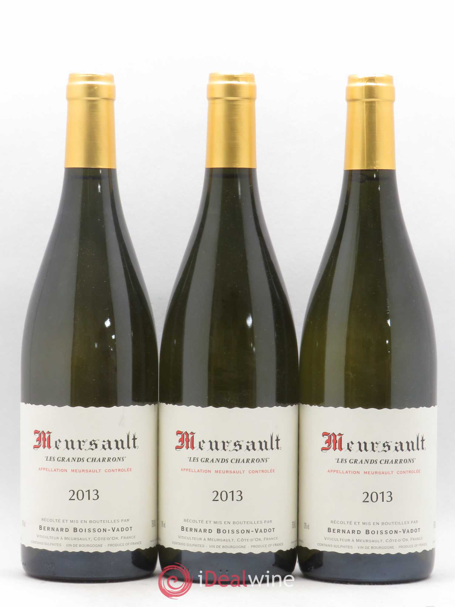 Meursault Les Grands Charrons Boisson-Vadot (Domaine) 2013 - Lot de 3 bouteilles - 0