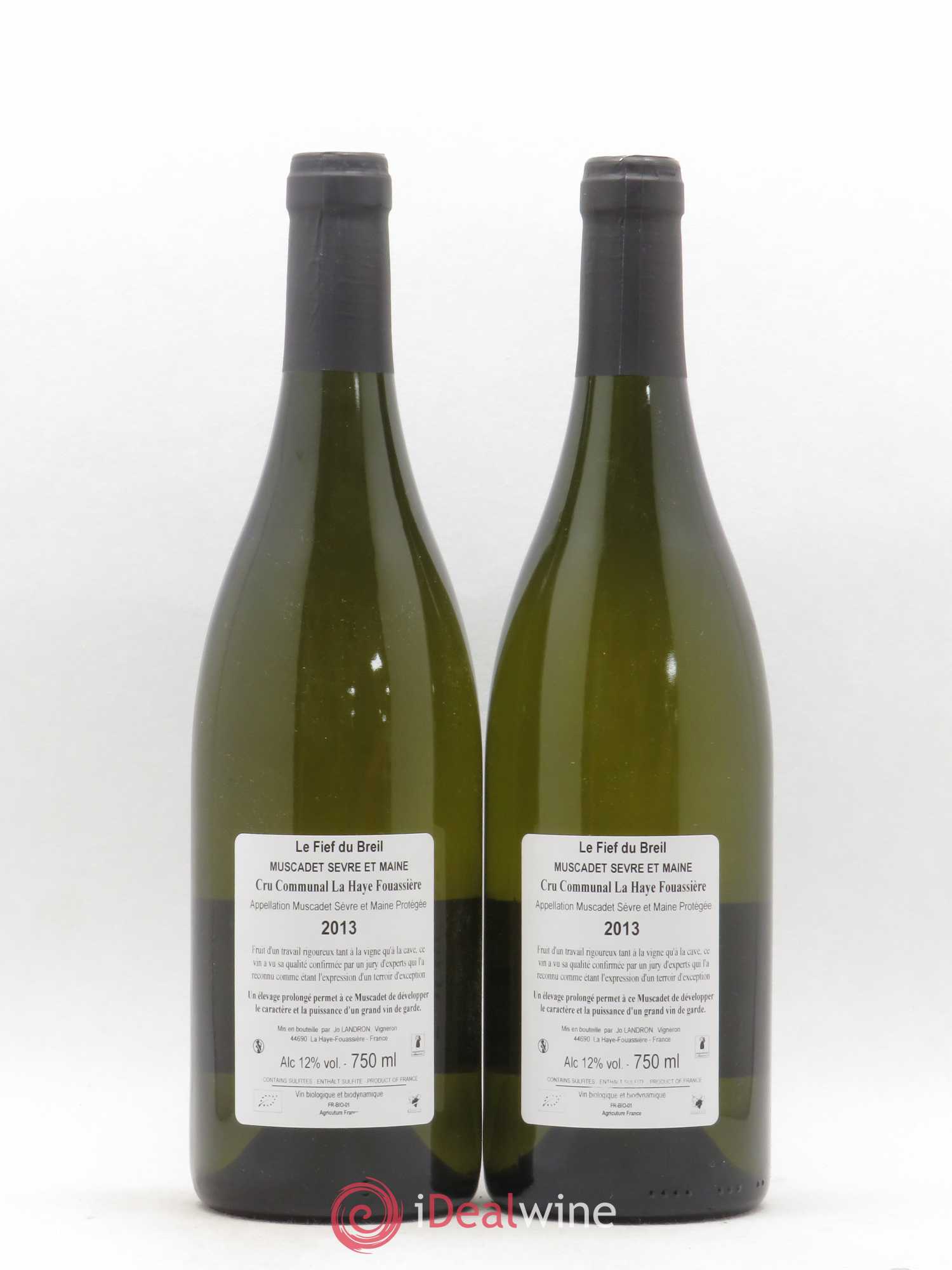 Muscadet-Sèvre-et-Maine Le Fief du Breil Jo Landron 2013 - Lot de 2 bouteilles - 1