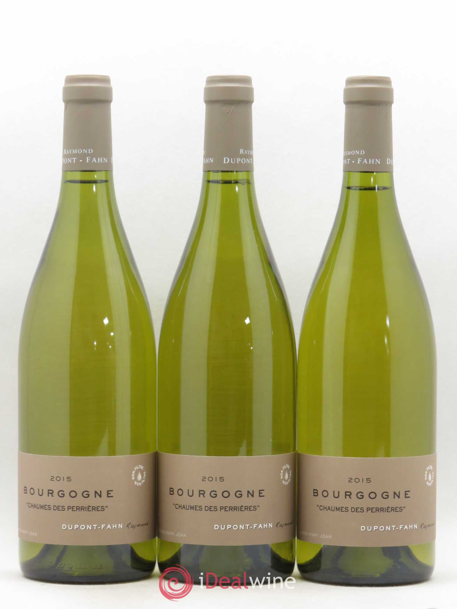 Bourgogne Chaumes des Perrières Raymond Dupont Fahn 2015 - Posten von 3 Flaschen - 0