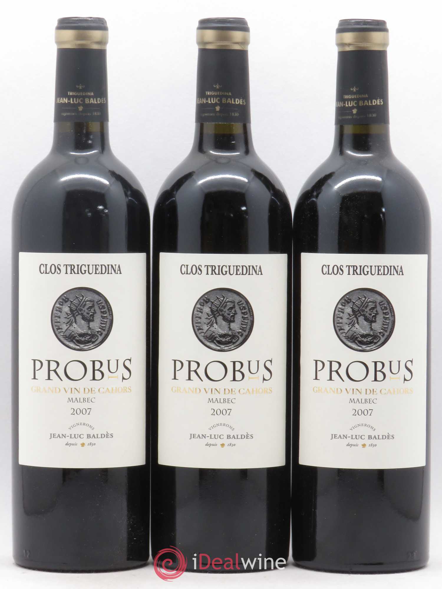 Cahors Clos Triguedina  Probus Jean-Luc Baldès 2007 - Lot of 6 bottles - 1